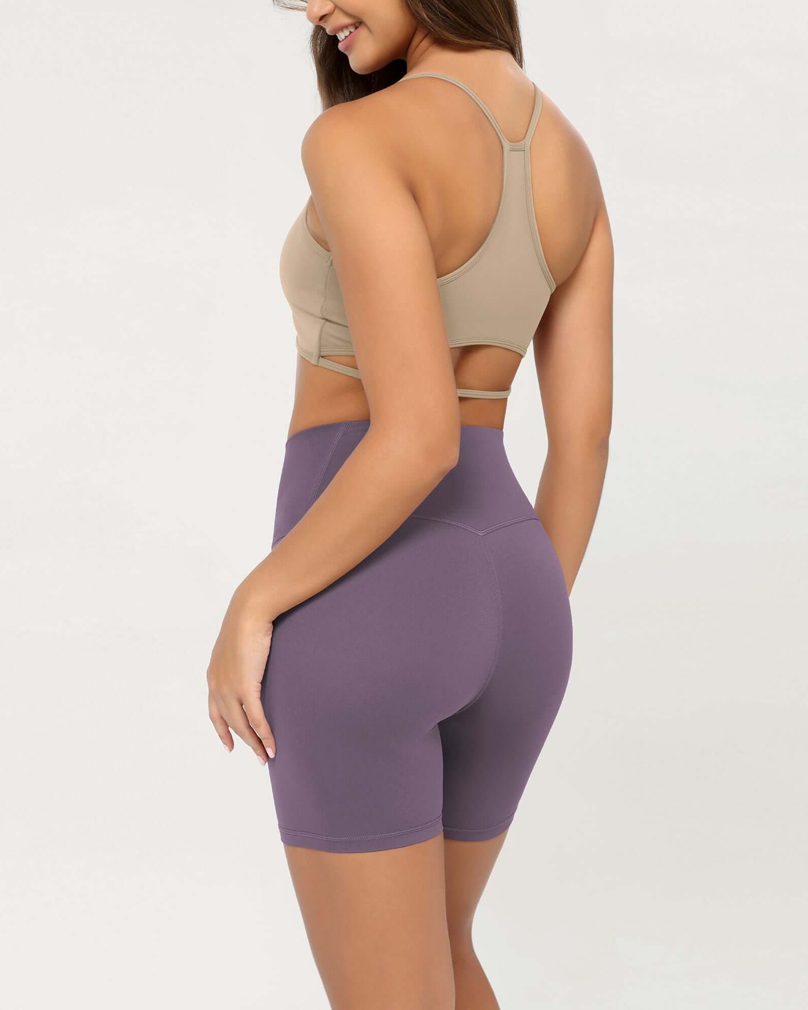 Cloud Feeling 6 Crossover Yoga Shorts - ododos