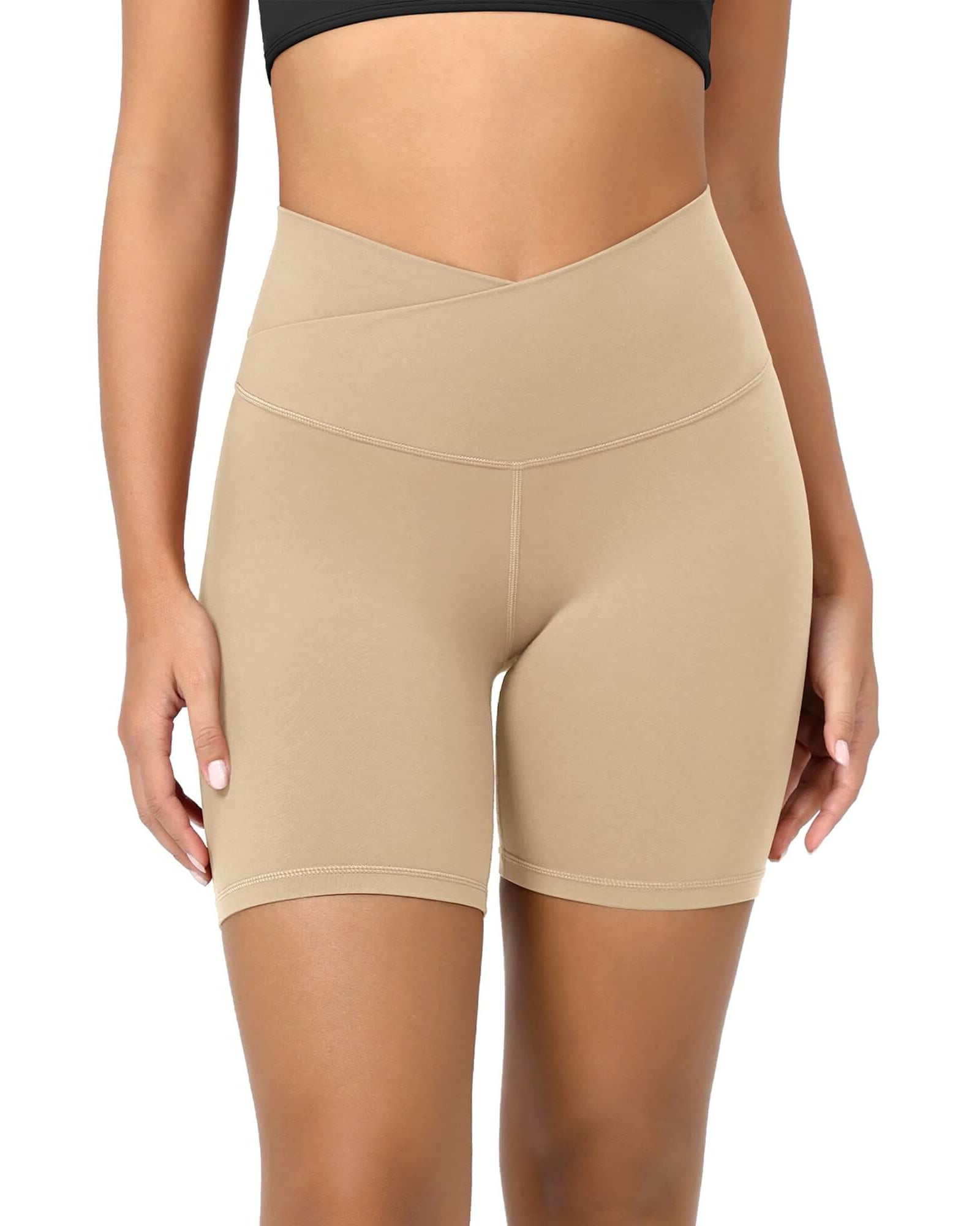 Cloud Feeling 6 Crossover Yoga Shorts - ododos