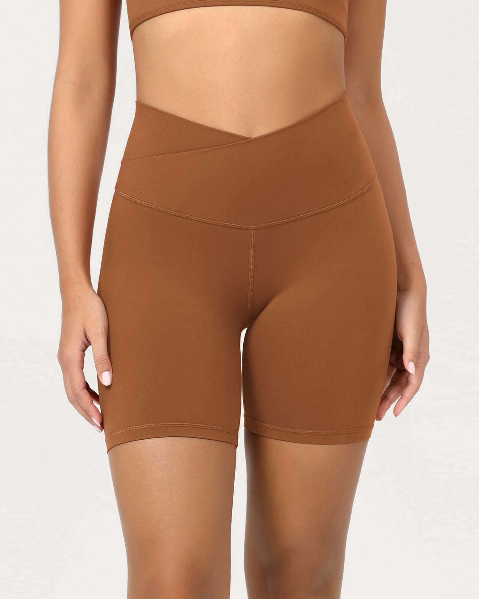 Cloud Feeling 6 Crossover Yoga Shorts - ododos