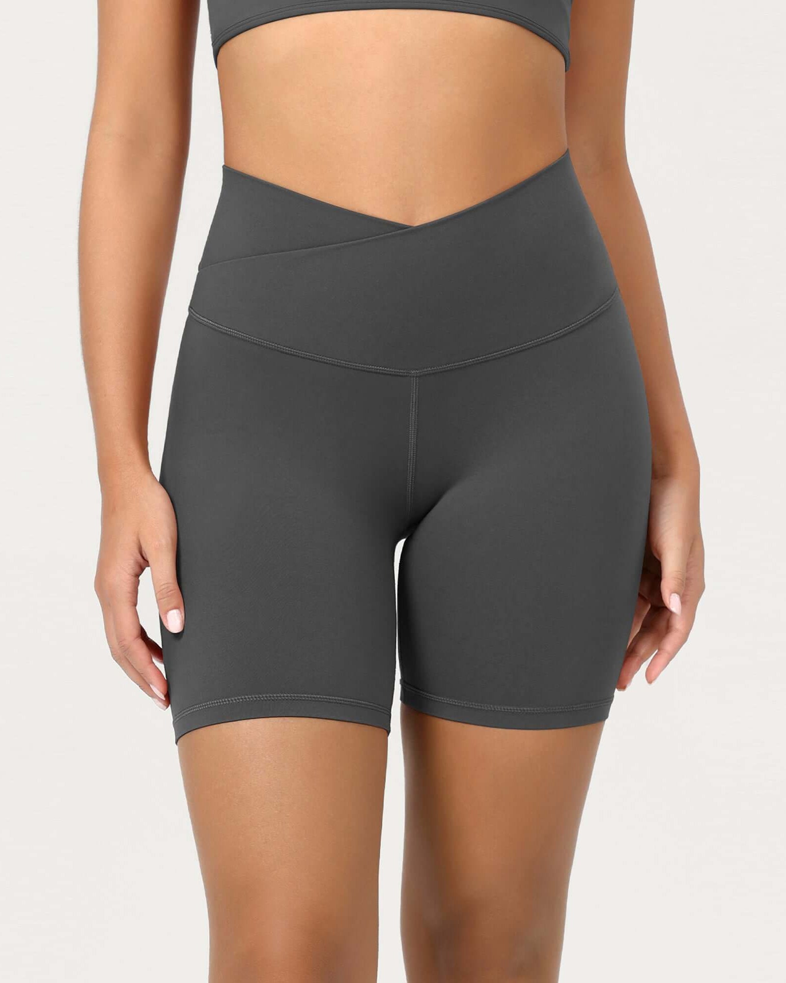 Cloud Feeling 6 Crossover Yoga Shorts - ododos