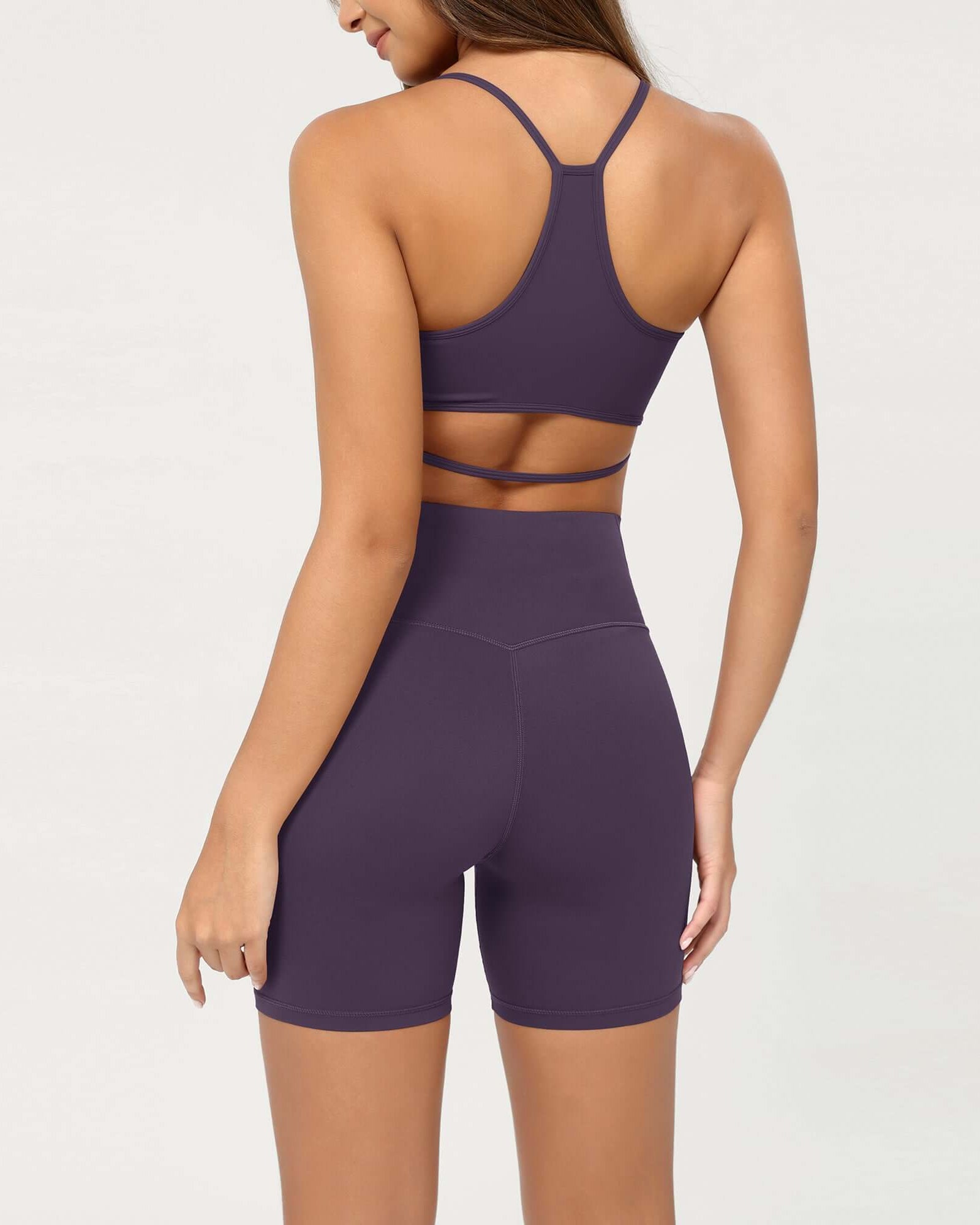 Cloud Feeling 6 Crossover Yoga Shorts - ododos