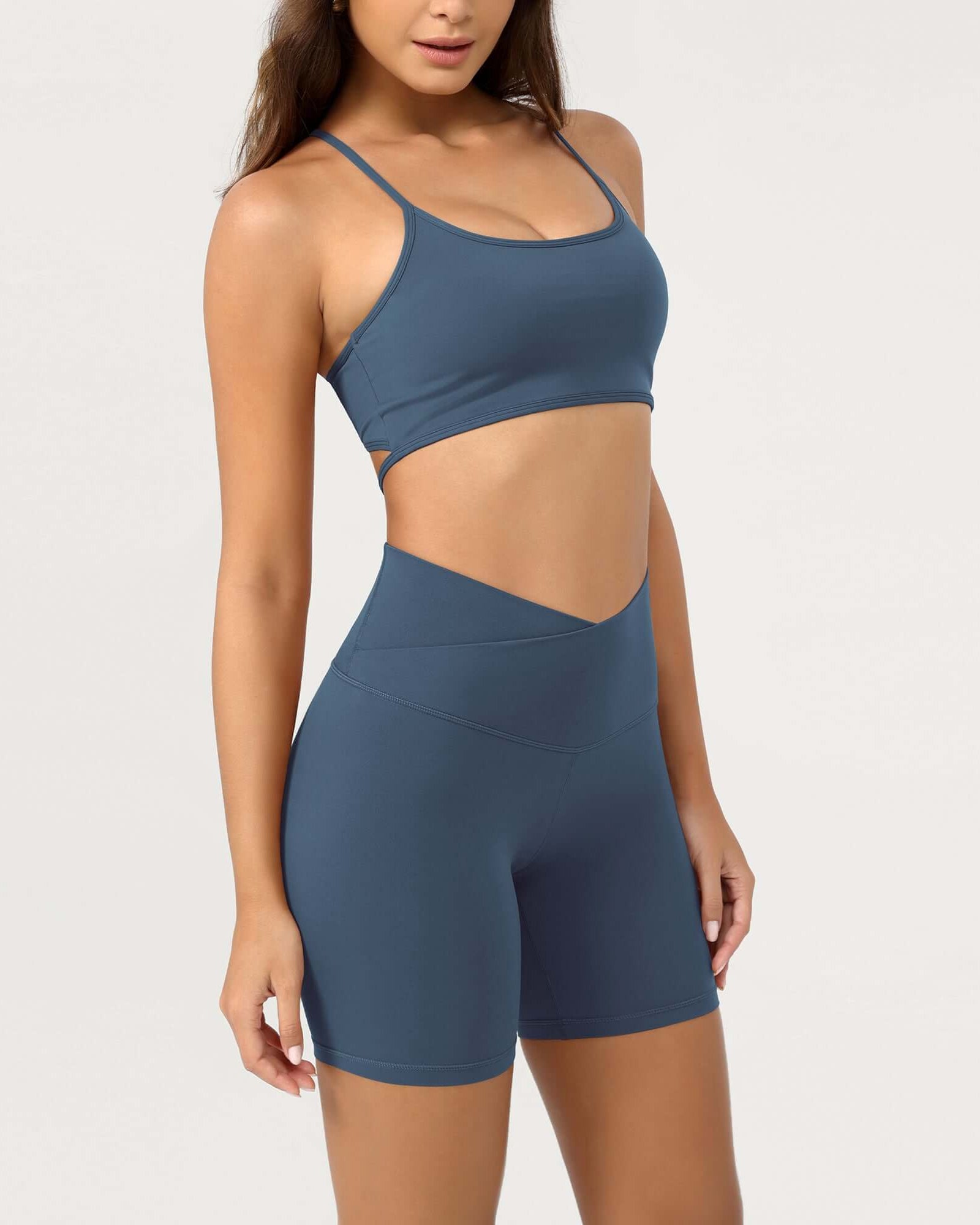 Cloud Feeling 6 Crossover Yoga Shorts - ododos