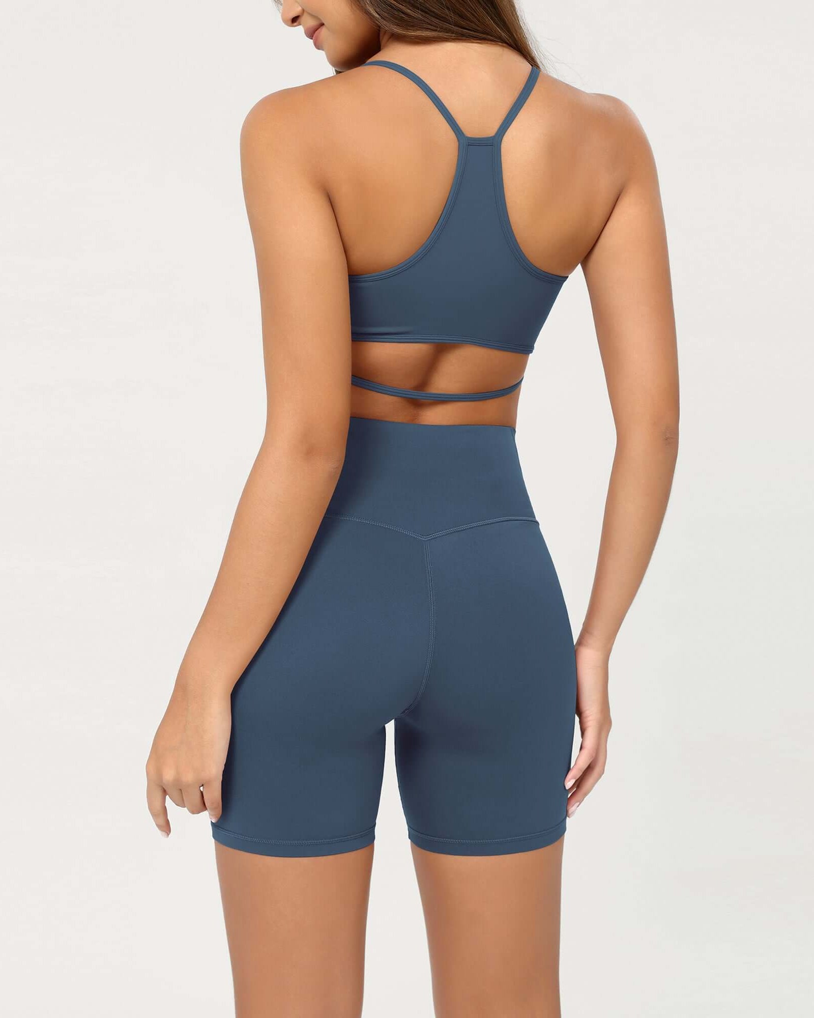 Cloud Feeling 6 Crossover Yoga Shorts - ododos