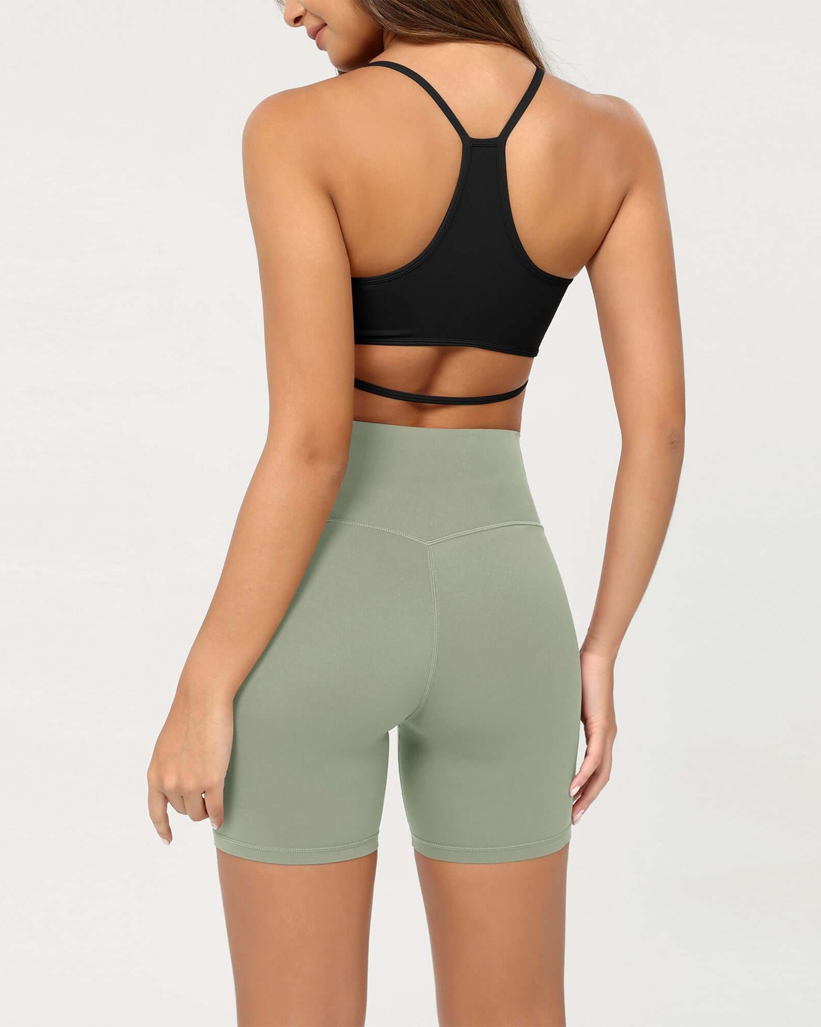 Cloud Feeling 6 Crossover Yoga Shorts - ododos