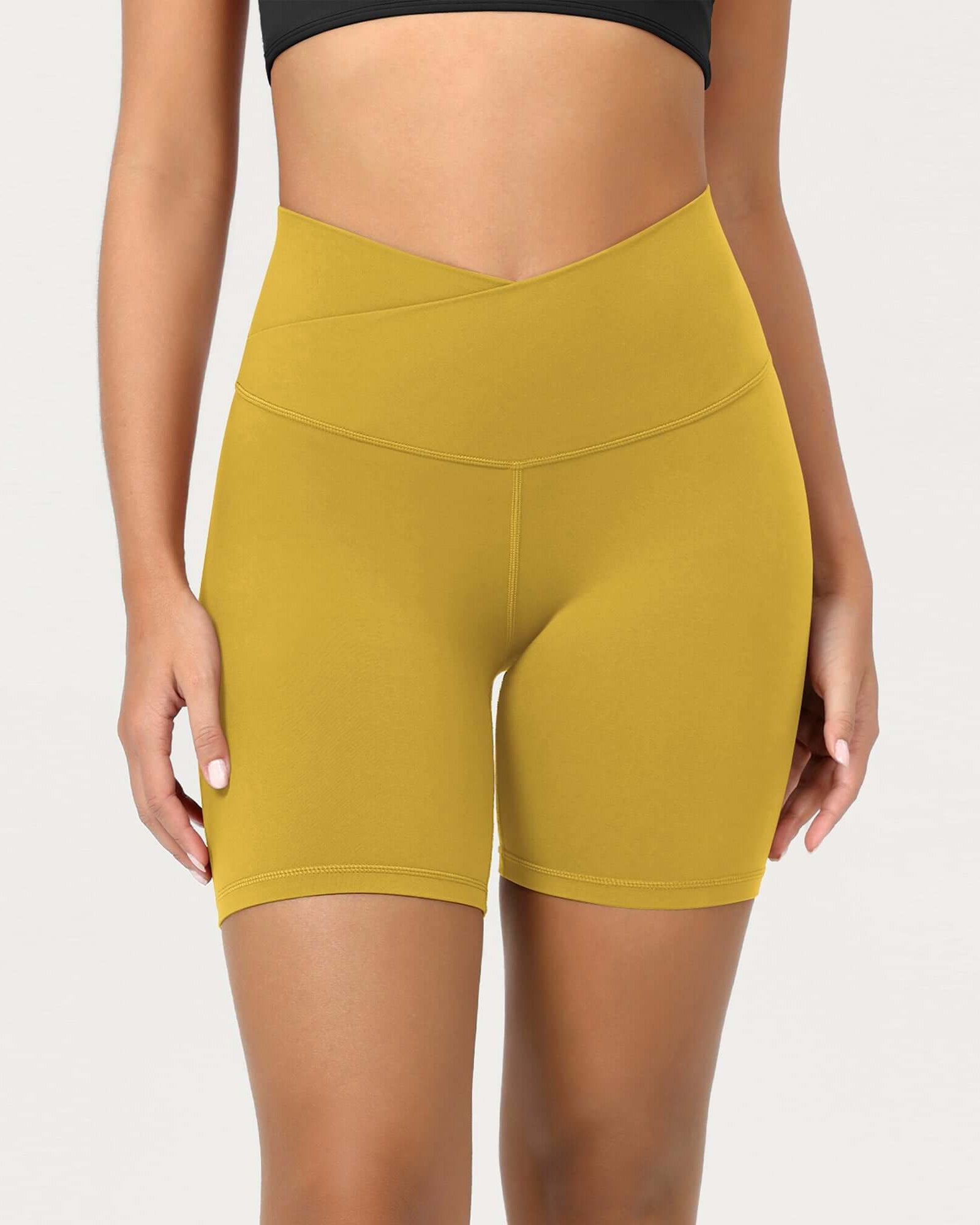 Cloud Feeling 6 Crossover Yoga Shorts - ododos