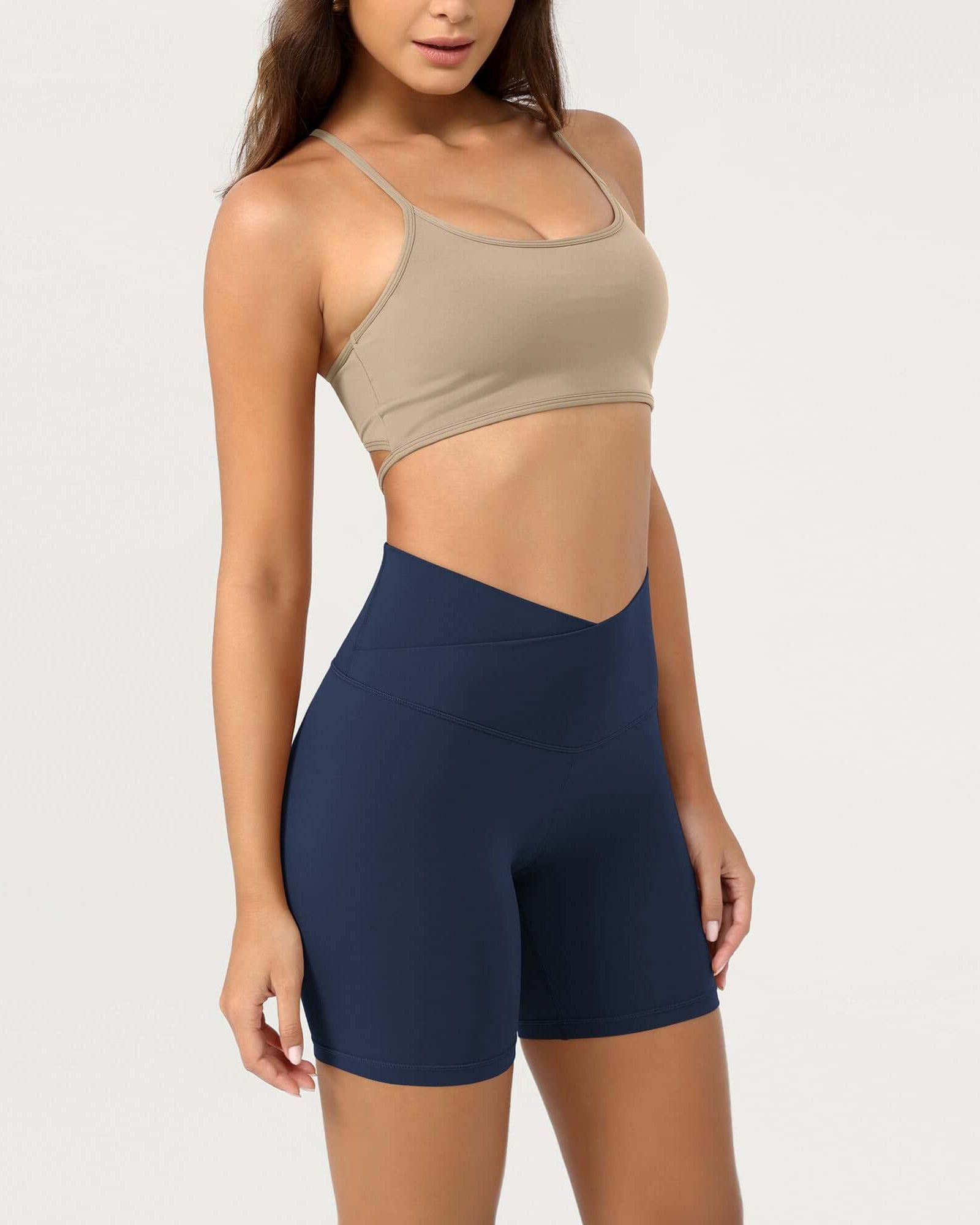 Cloud Feeling 6 Crossover Yoga Shorts - ododos