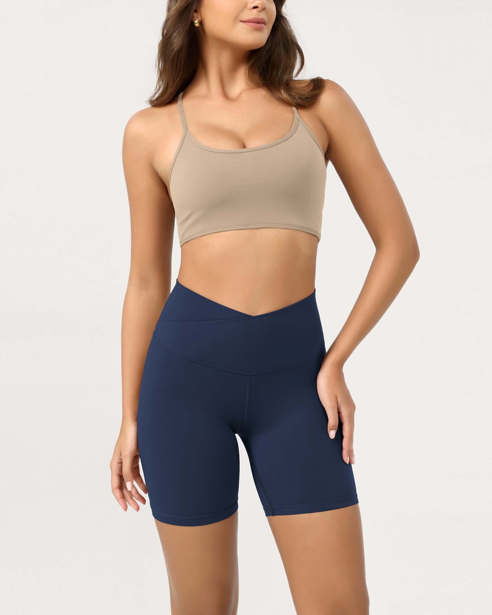 Cloud Feeling 6 Crossover Yoga Shorts - ododos