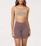 Cloud Feeling 6 Crossover Yoga Shorts - ododos
