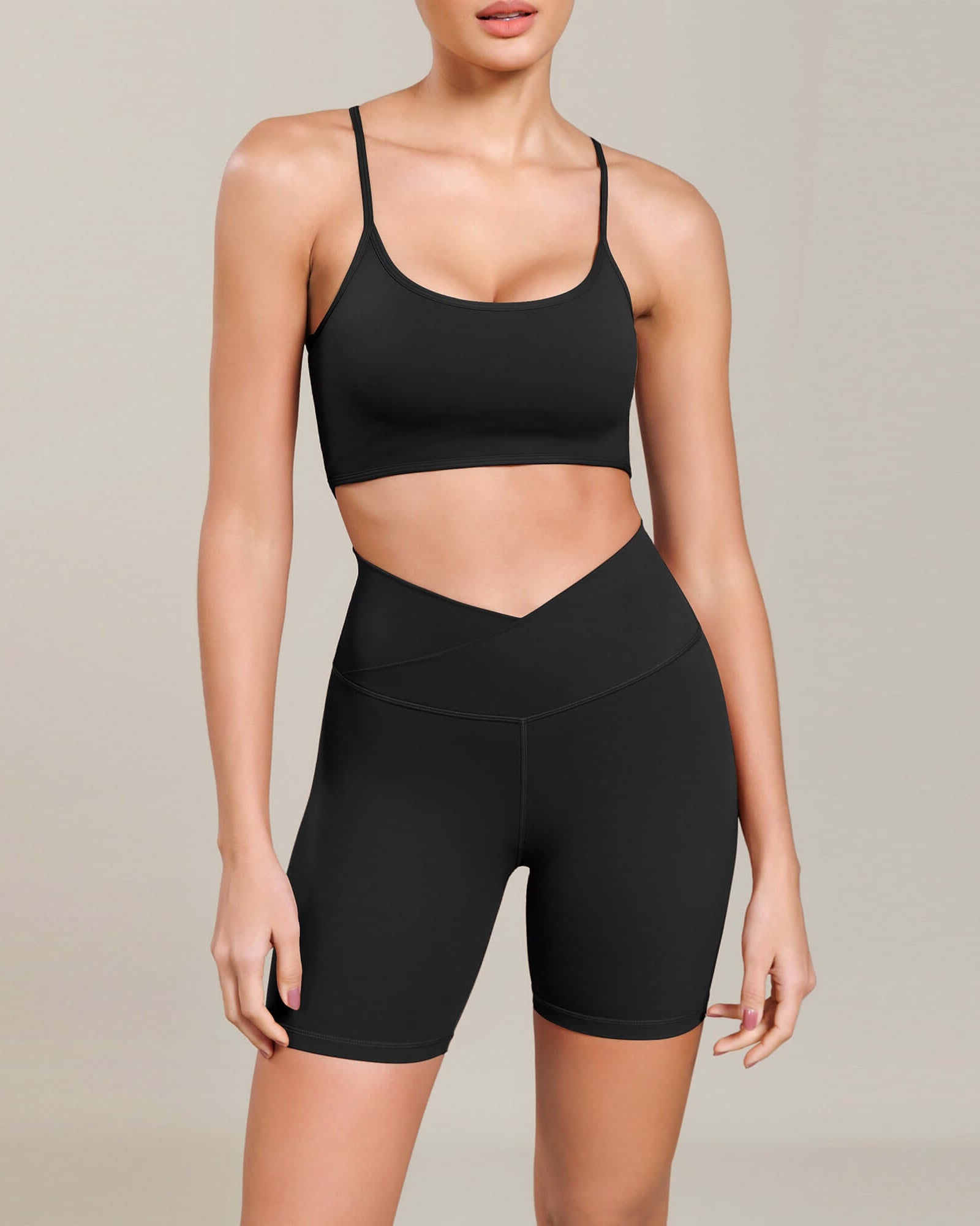 Cloud Feeling 6 Cross Waist Yoga Lounge Shorts - ododos