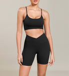 Cloud Feeling 6 Cross Waist Yoga Lounge Shorts - ododos