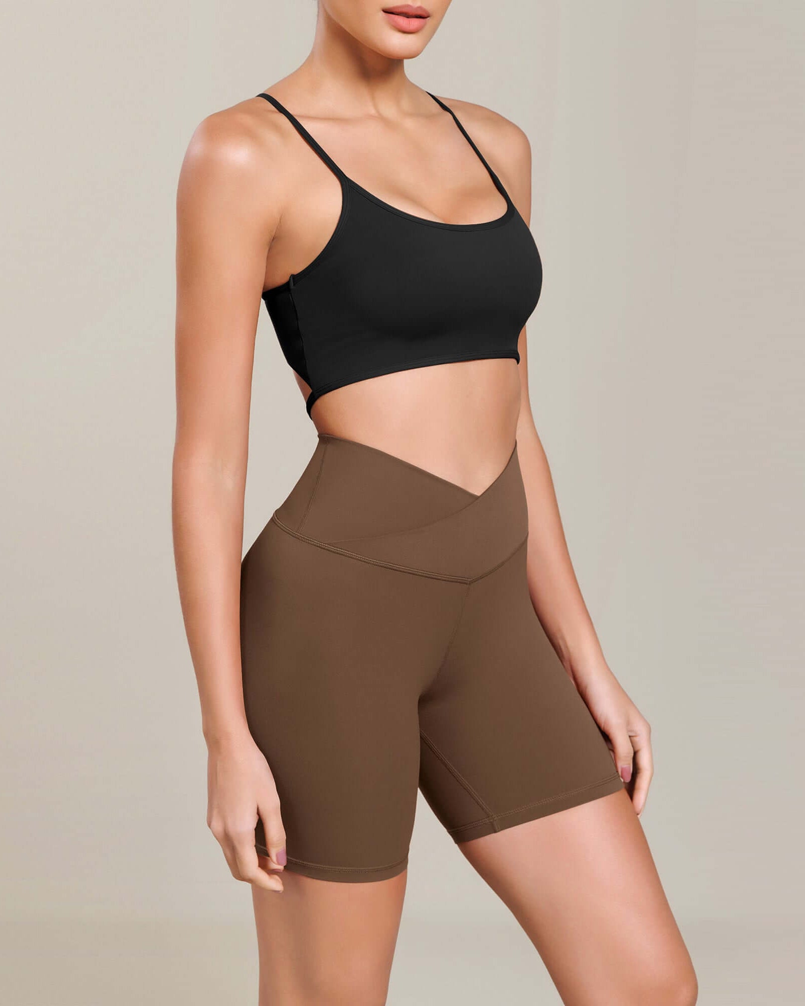 Cloud Feeling 6 Cross Waist Yoga Lounge Shorts - ododos