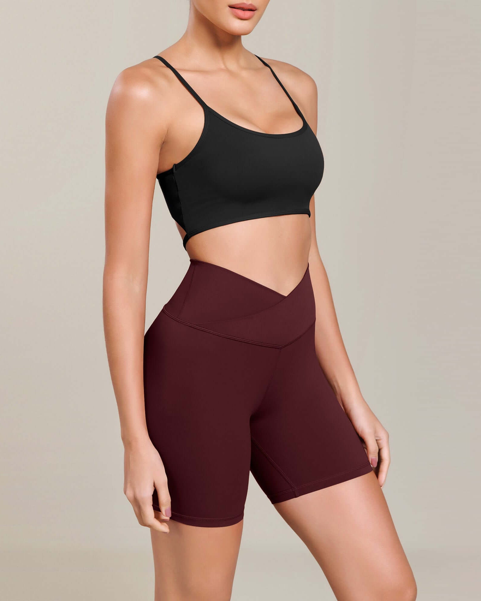 Cloud Feeling 6 Cross Waist Yoga Lounge Shorts - ododos