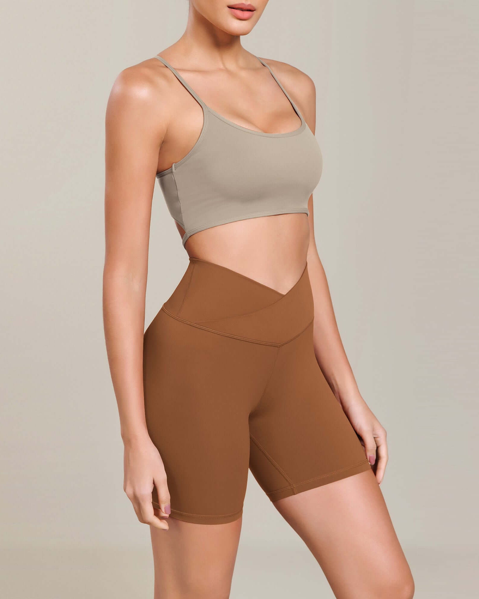 Cloud Feeling 6 Cross Waist Yoga Lounge Shorts - ododos