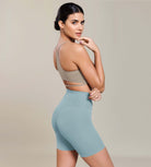 Cloud Feeling 6 Cross Waist Yoga Lounge Shorts - ododos
