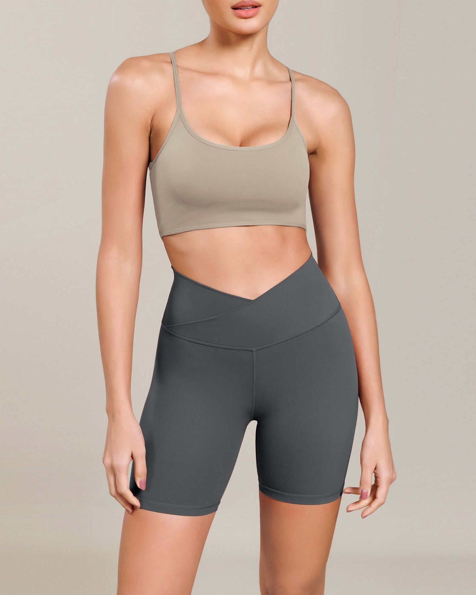 Cloud Feeling 6 Cross Waist Yoga Lounge Shorts - ododos