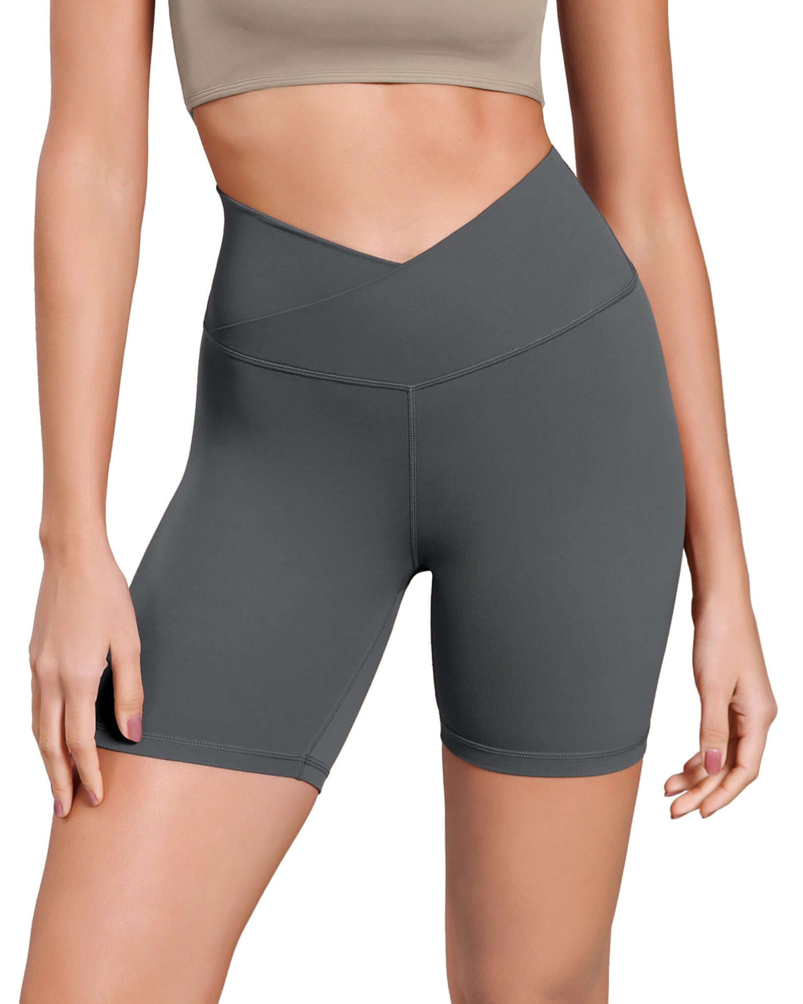 Cloud Feeling 6 Cross Waist Yoga Lounge Shorts - ododos