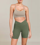 Cloud Feeling 6 Cross Waist Yoga Lounge Shorts - ododos