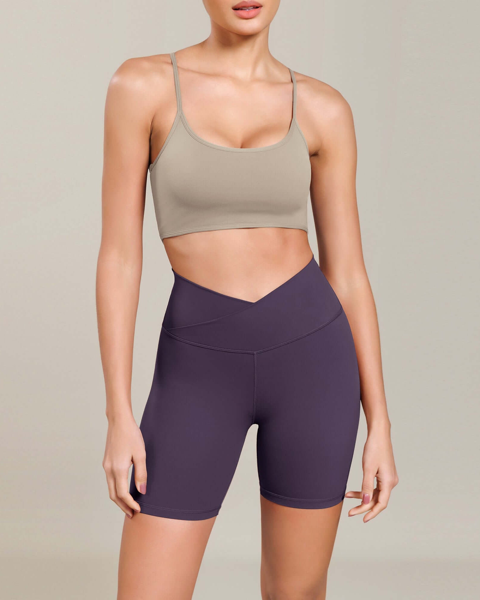 Cloud Feeling 6 Cross Waist Yoga Lounge Shorts - ododos
