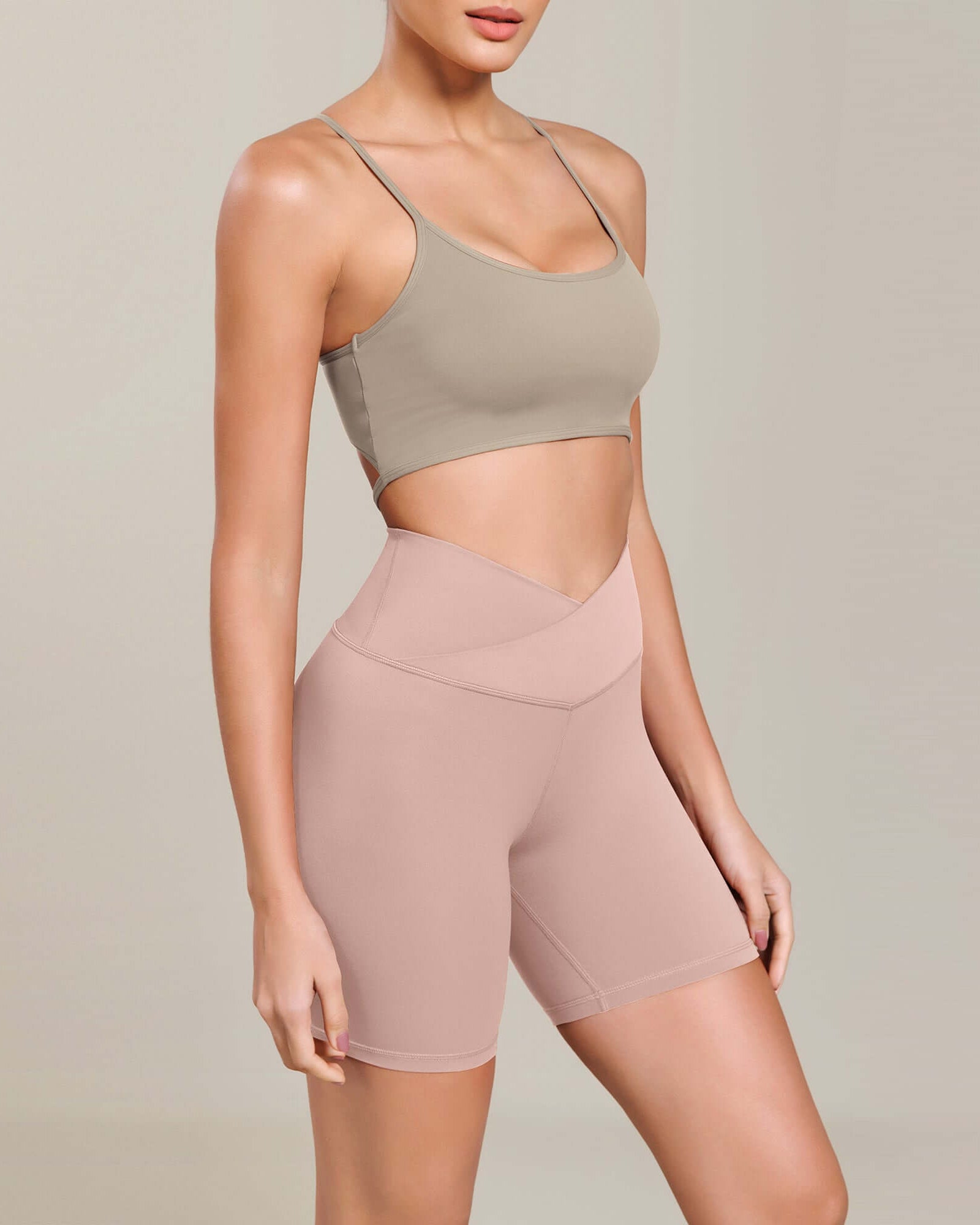 Cloud Feeling 6 Cross Waist Yoga Lounge Shorts - ododos