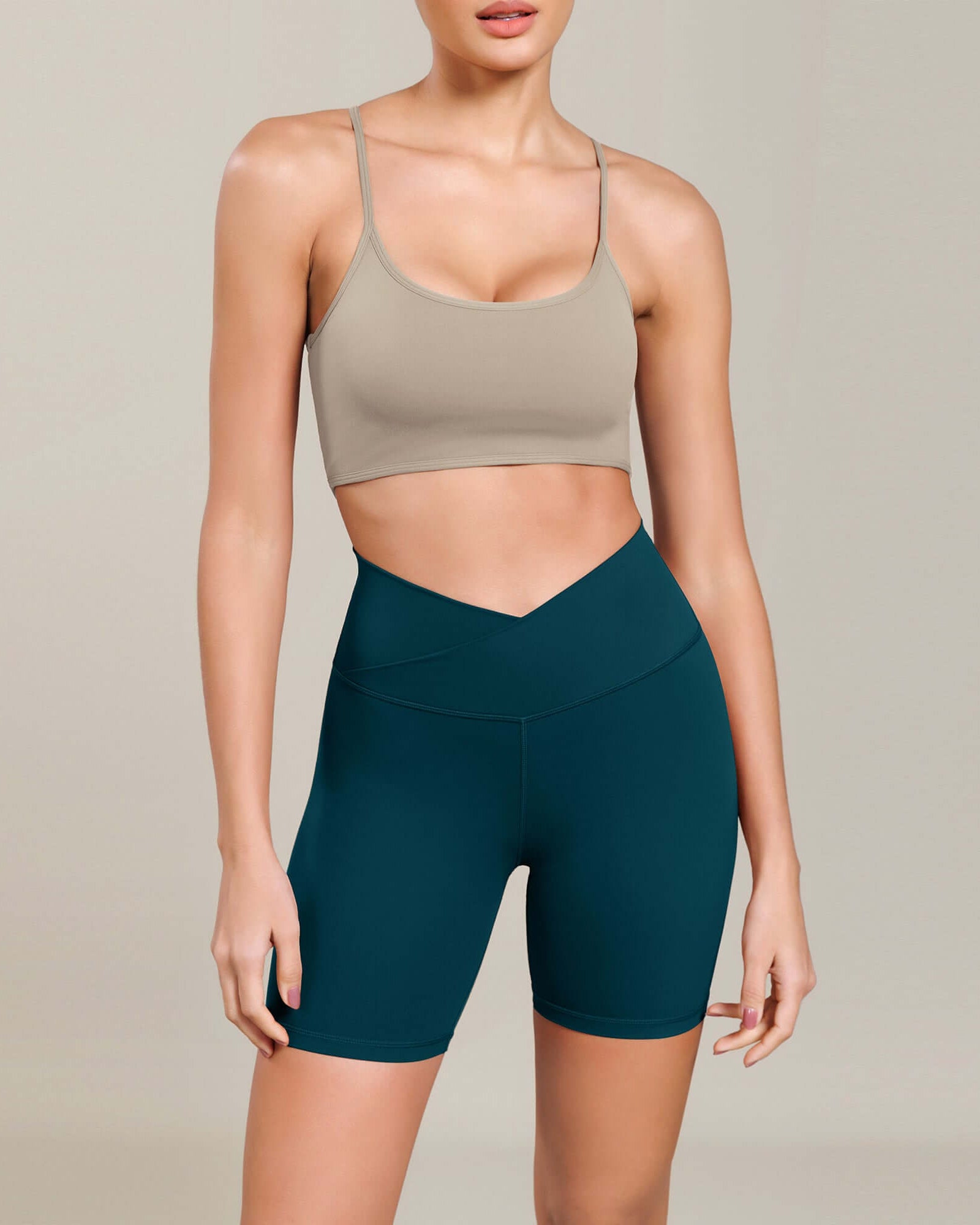 Cloud Feeling 6 Cross Waist Yoga Lounge Shorts - ododos