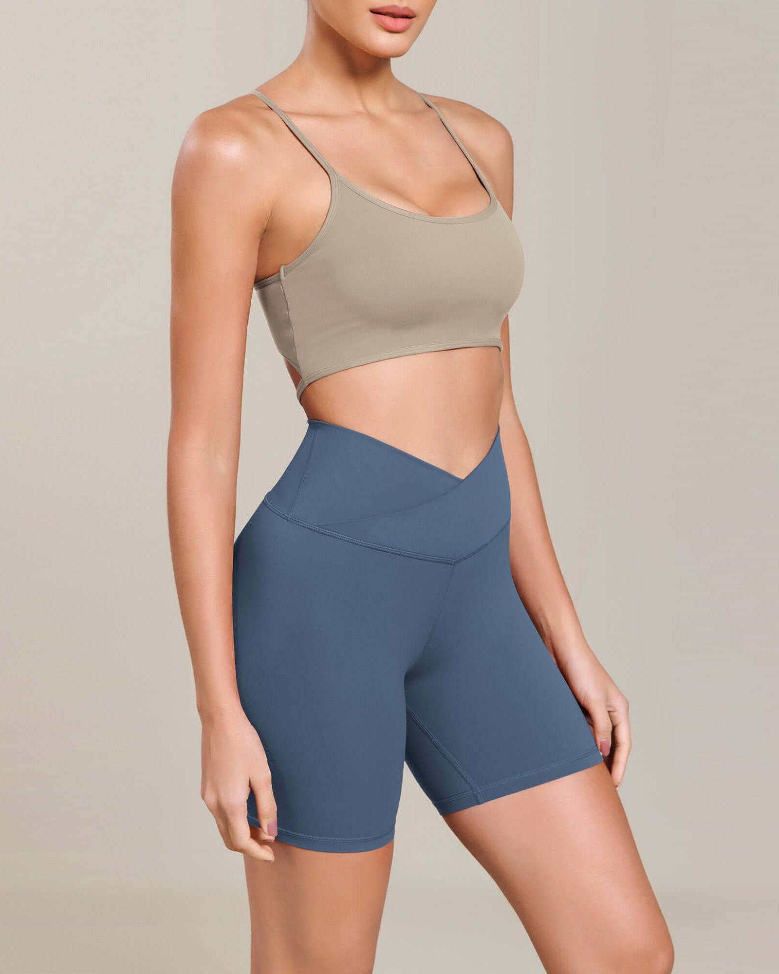 Cloud Feeling 6 Cross Waist Yoga Lounge Shorts - ododos