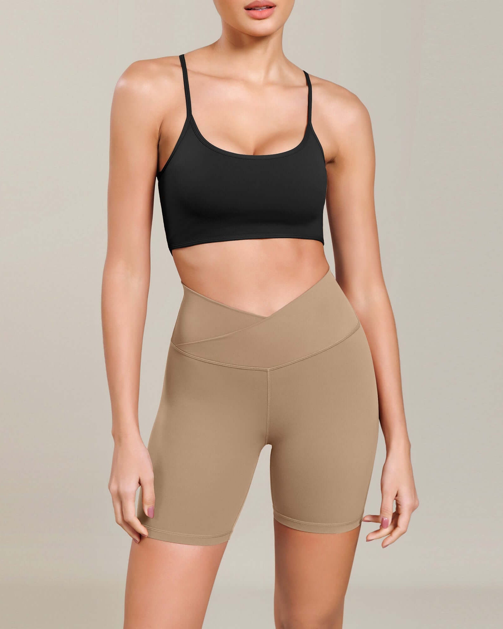 Cloud Feeling 6 Cross Waist Yoga Lounge Shorts - ododos