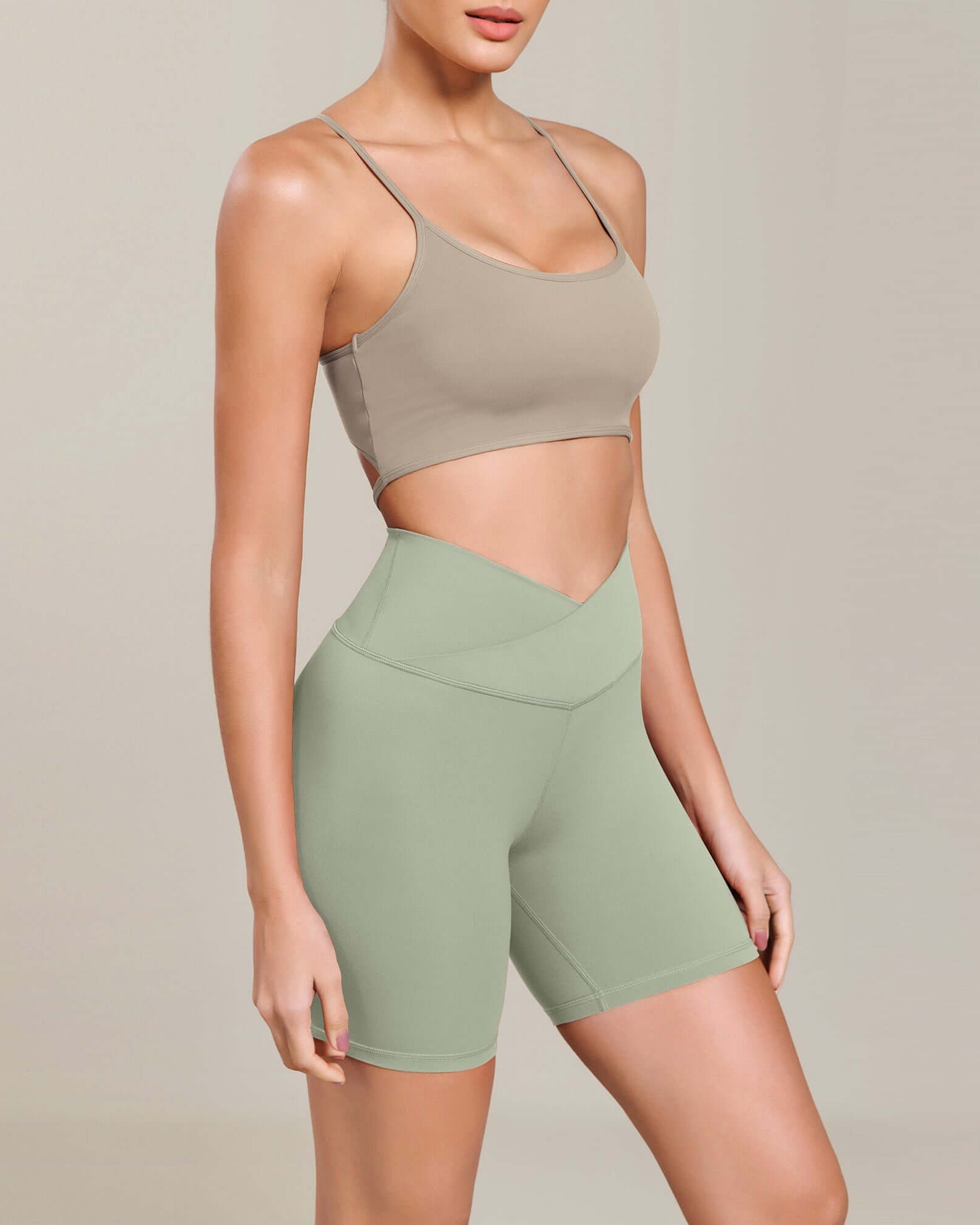 Cloud Feeling 6 Cross Waist Yoga Lounge Shorts - ododos