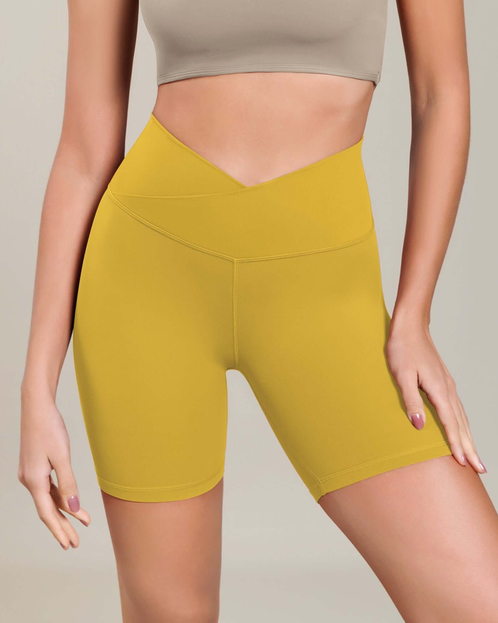 Cloud Feeling 6 Cross Waist Yoga Lounge Shorts - ododos