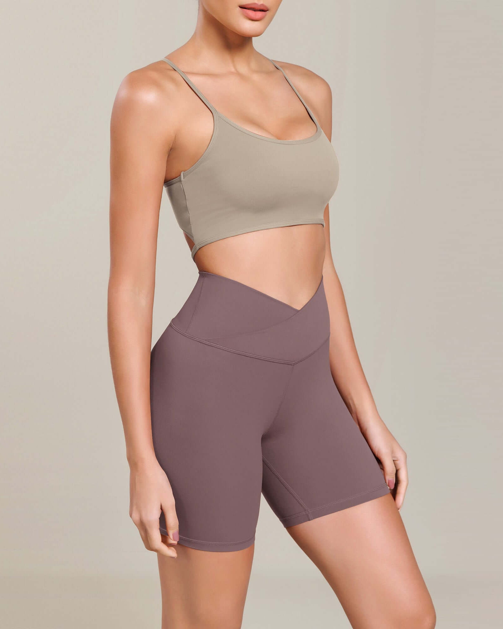 Cloud Feeling 6 Cross Waist Yoga Lounge Shorts - ododos