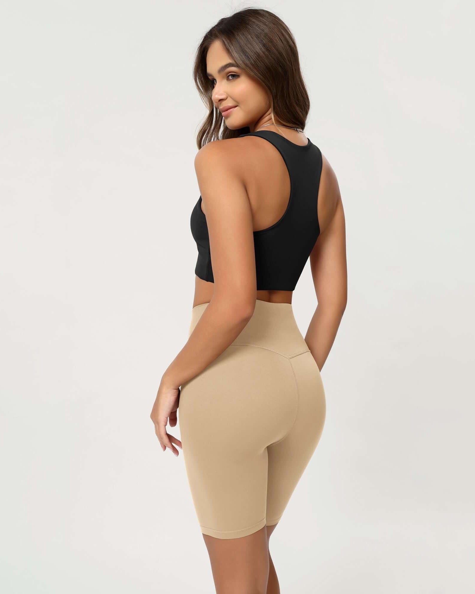 Cloud Feeling 8 Crossover Yoga Shorts - ododos