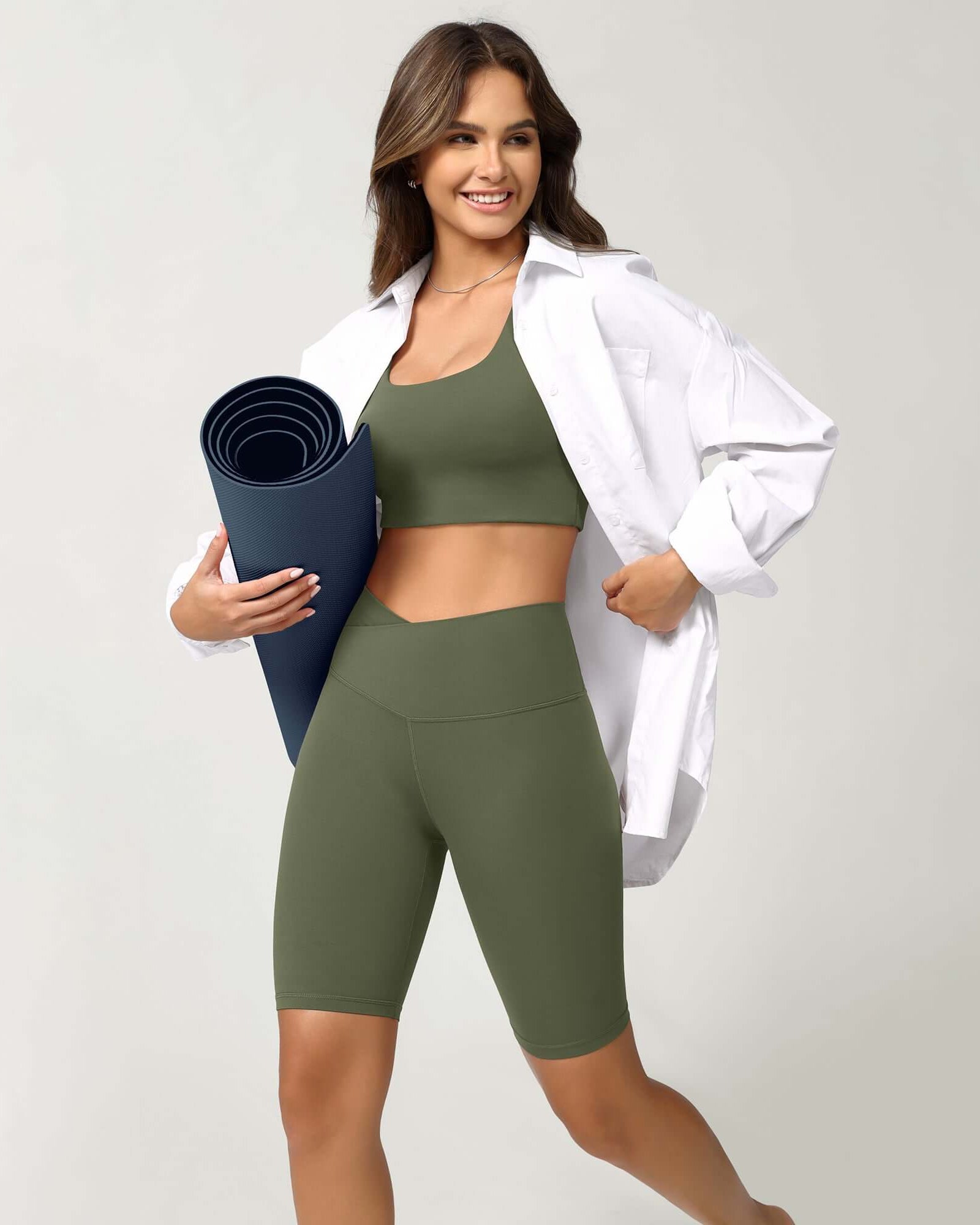 Cloud Feeling 8 Crossover Yoga Shorts - ododos