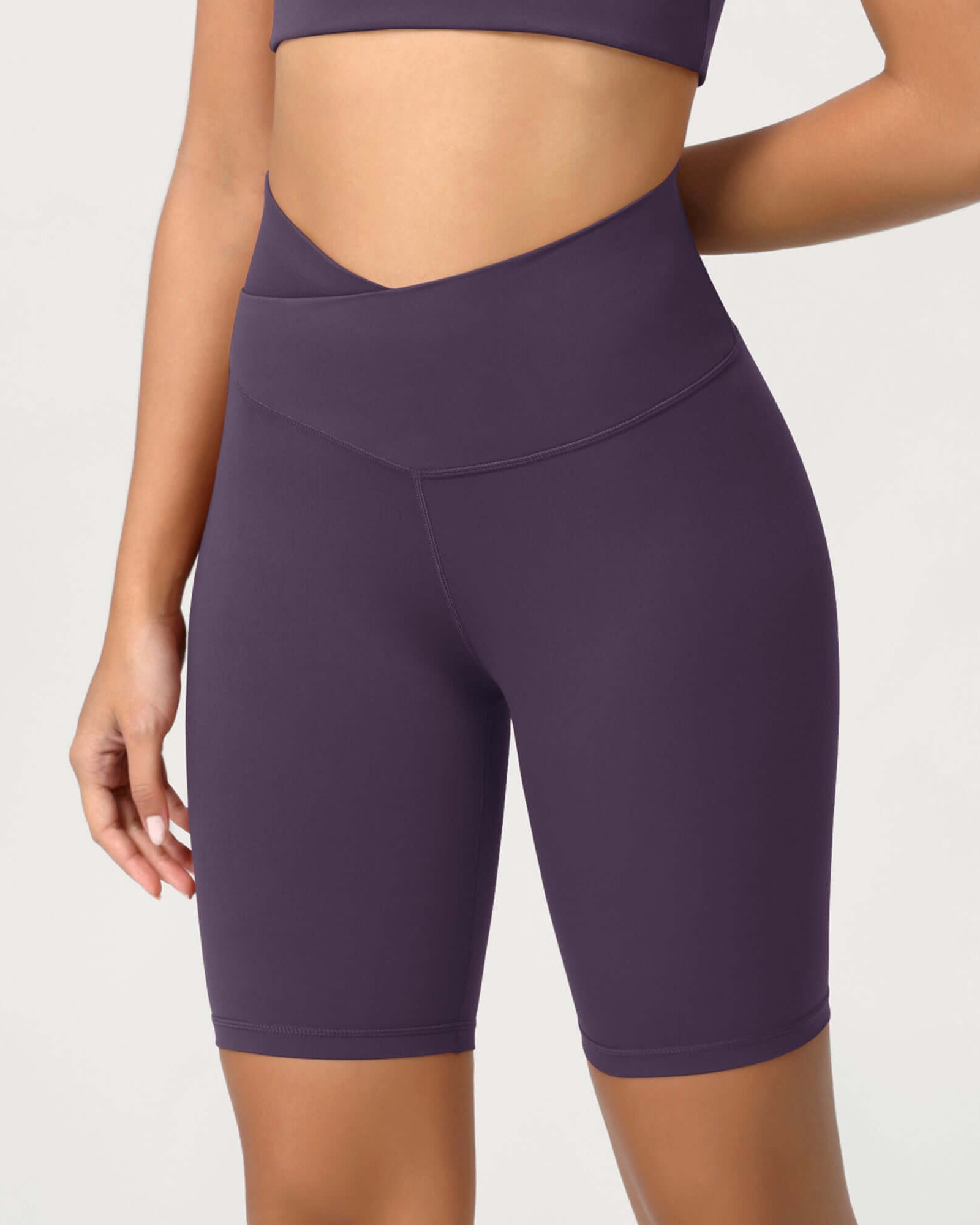 Cloud Feeling 8 Crossover Yoga Shorts - ododos