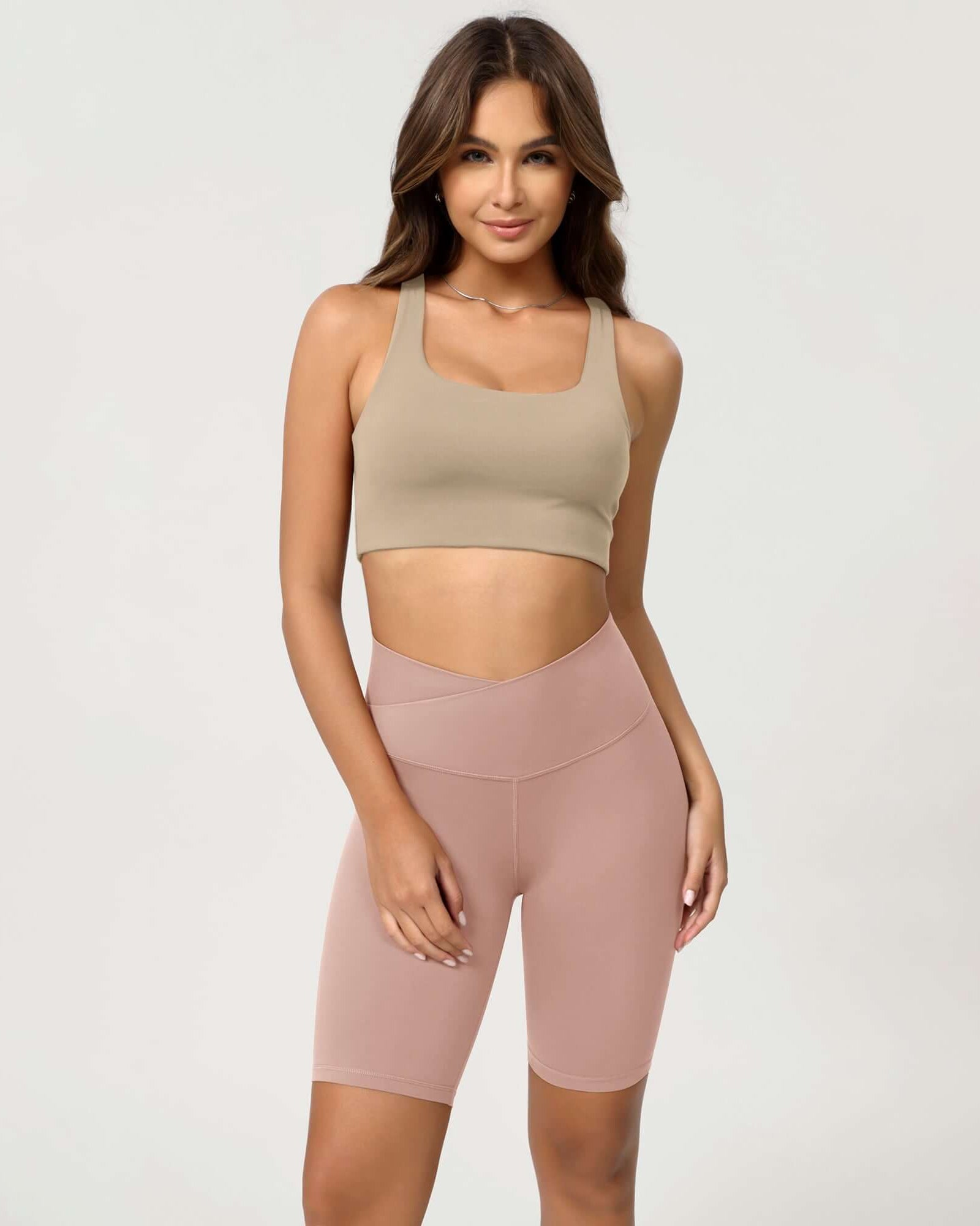 Cloud Feeling 8 Crossover Yoga Shorts - ododos