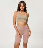 Cloud Feeling 8 Crossover Yoga Shorts - ododos
