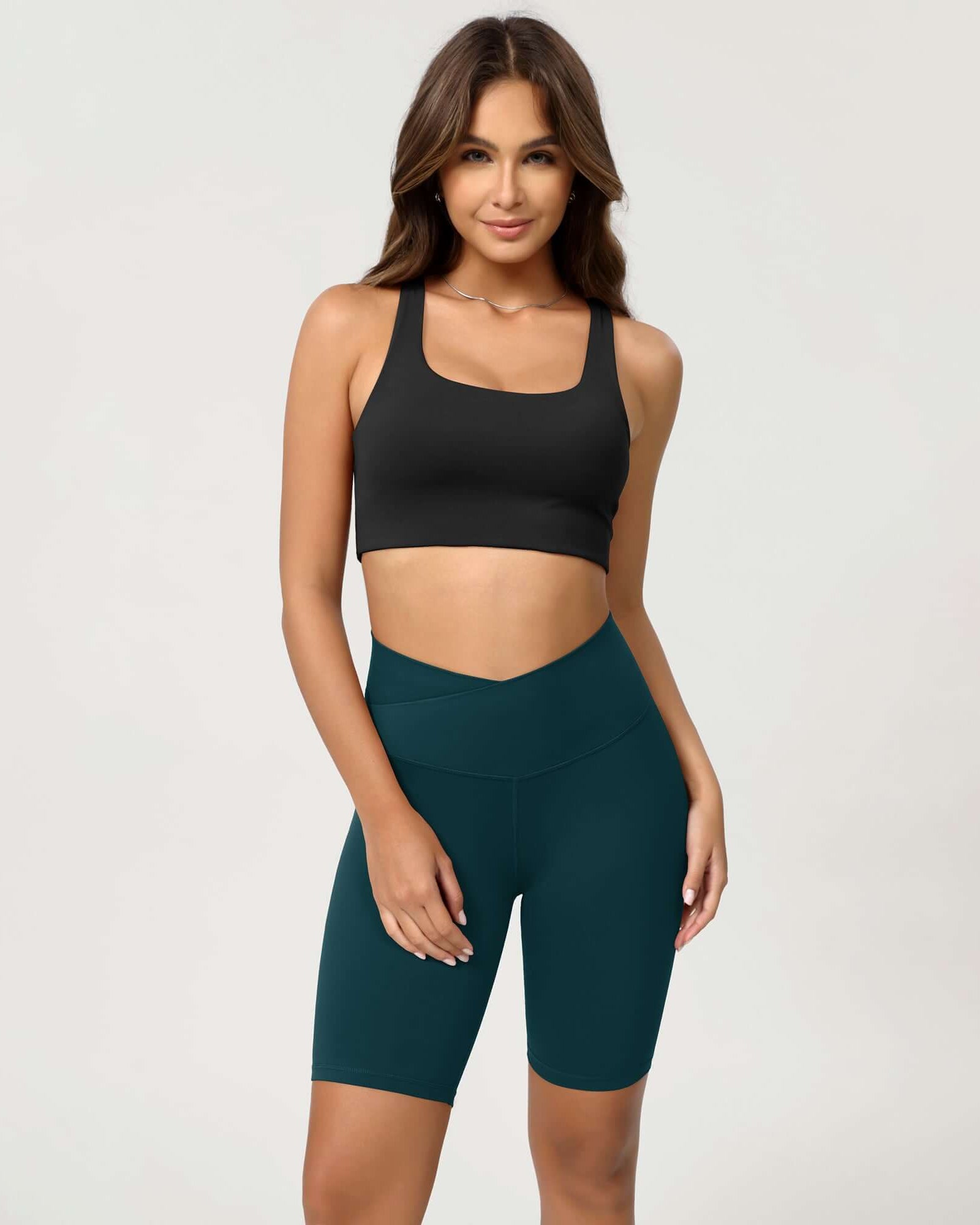 Cloud Feeling 8 Crossover Yoga Shorts - ododos