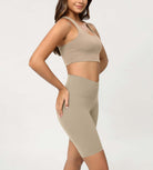 Cloud Feeling 8 Crossover Yoga Shorts - ododos