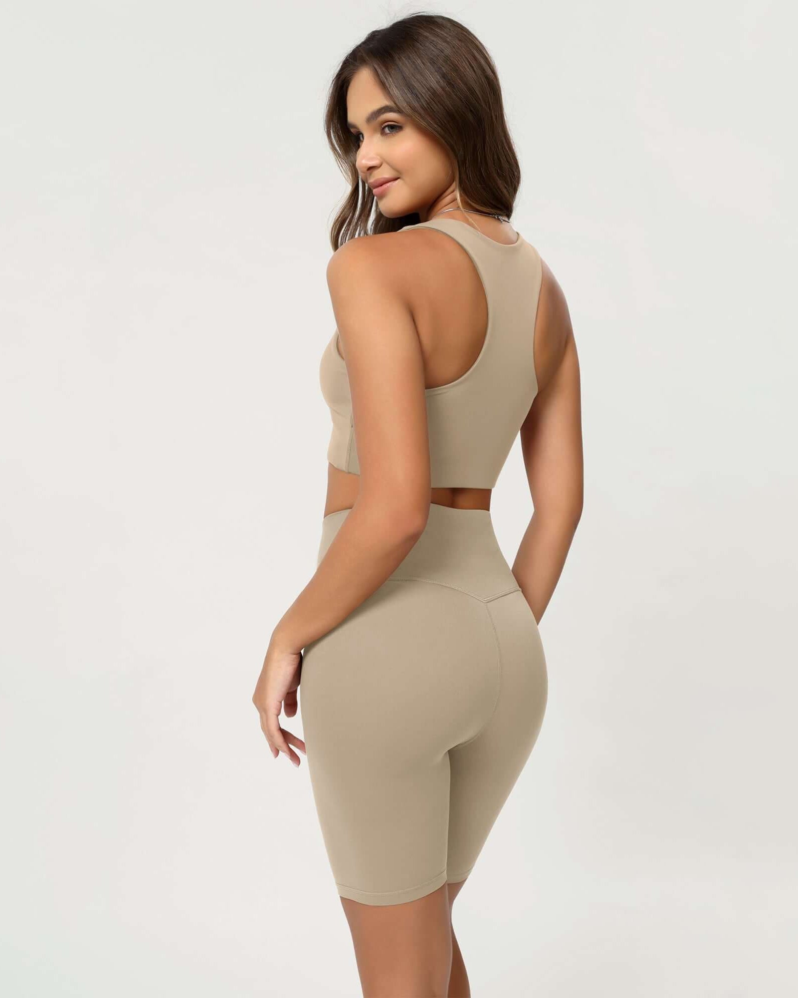 Cloud Feeling 8 Crossover Yoga Shorts - ododos