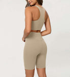 Cloud Feeling 8 Crossover Yoga Shorts - ododos