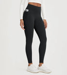25" Fleece Lined Leggings with Pockets, perfect for comfort and style during workouts or casual wear.