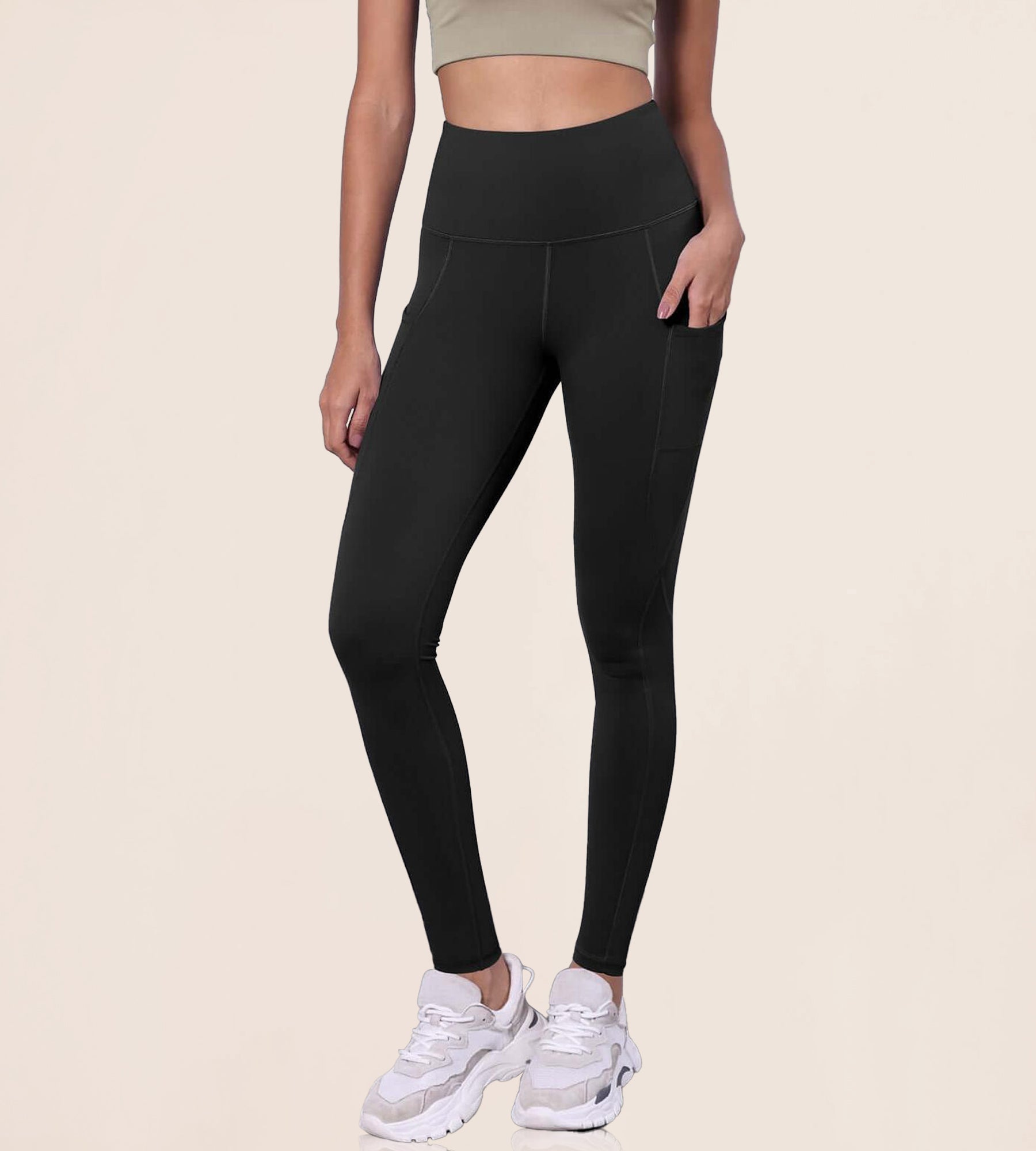 28 Fleece Lined Leggings with Pockets - ododos