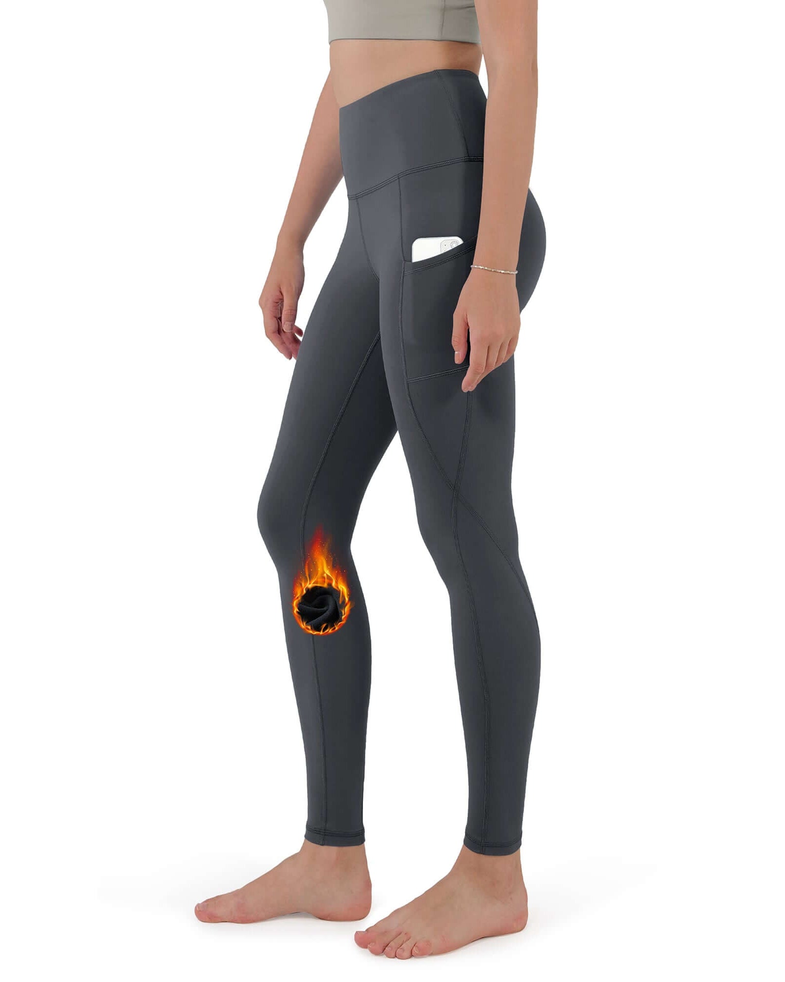 28 Fleece Lined Leggings with Pockets - ododos