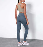 28 Fleece Lined Leggings with Pockets Ink Blue - ododos