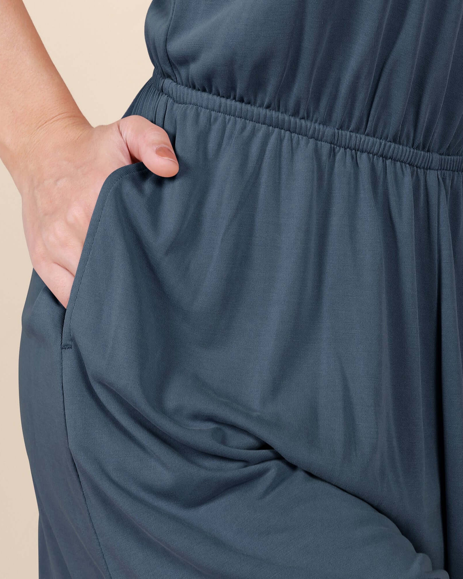 Modal Soft Elastic Waist Sleeveless Romper - ododos