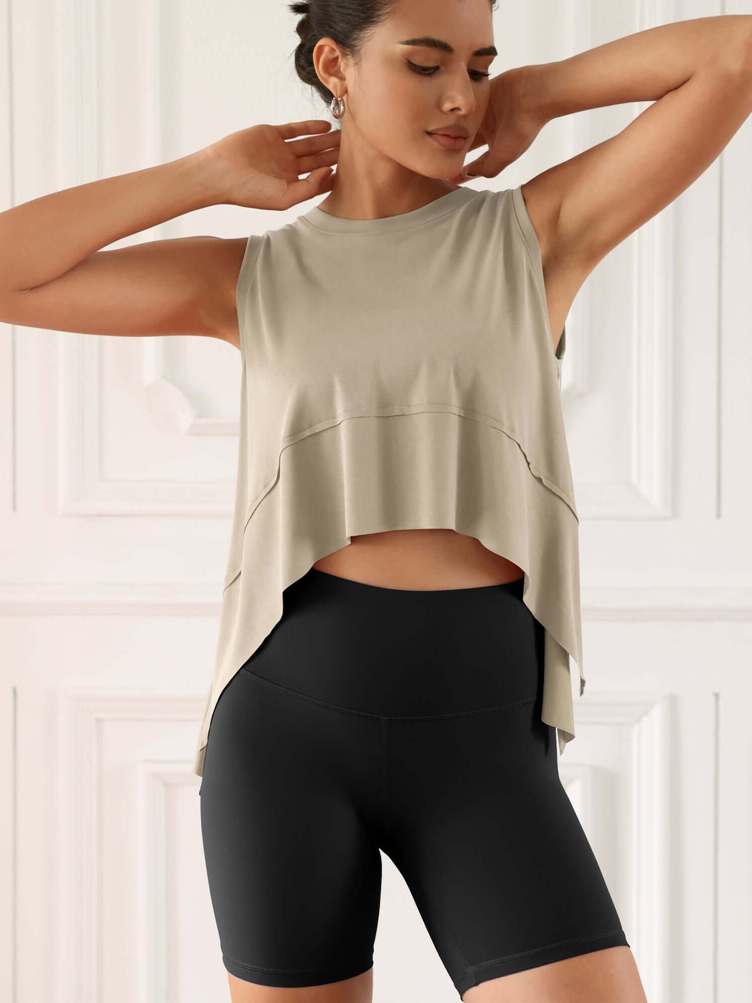 Modal Soft Sleeveless Cropped Yoga Tank(Crop) - ododos