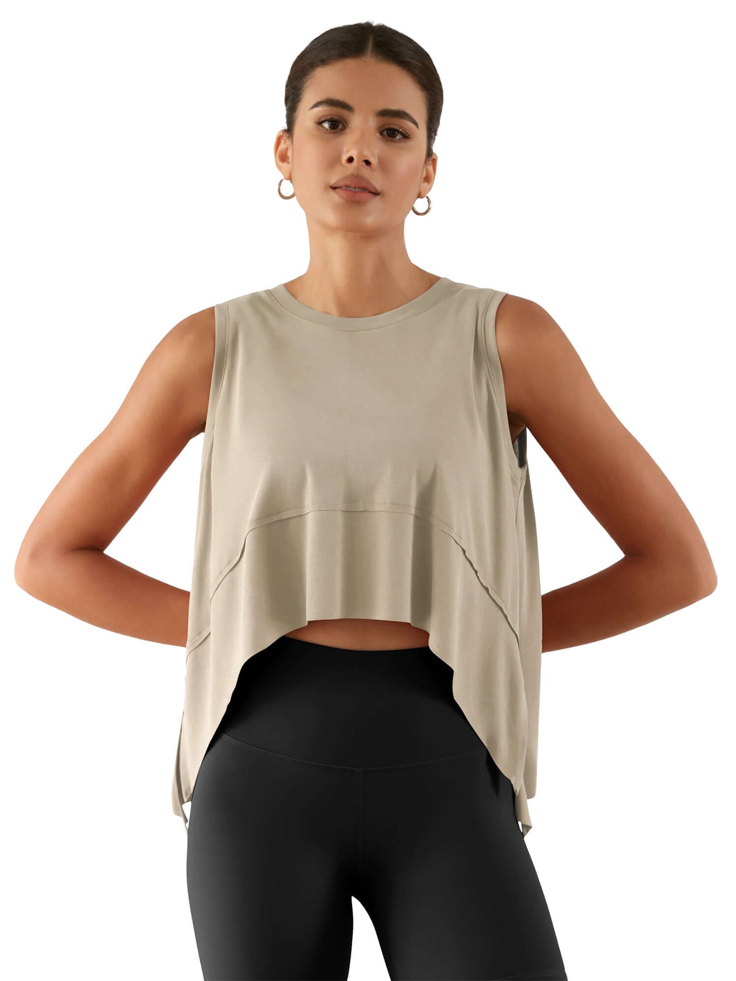 Modal Soft Sleeveless Cropped Yoga Tank(Crop) - ododos