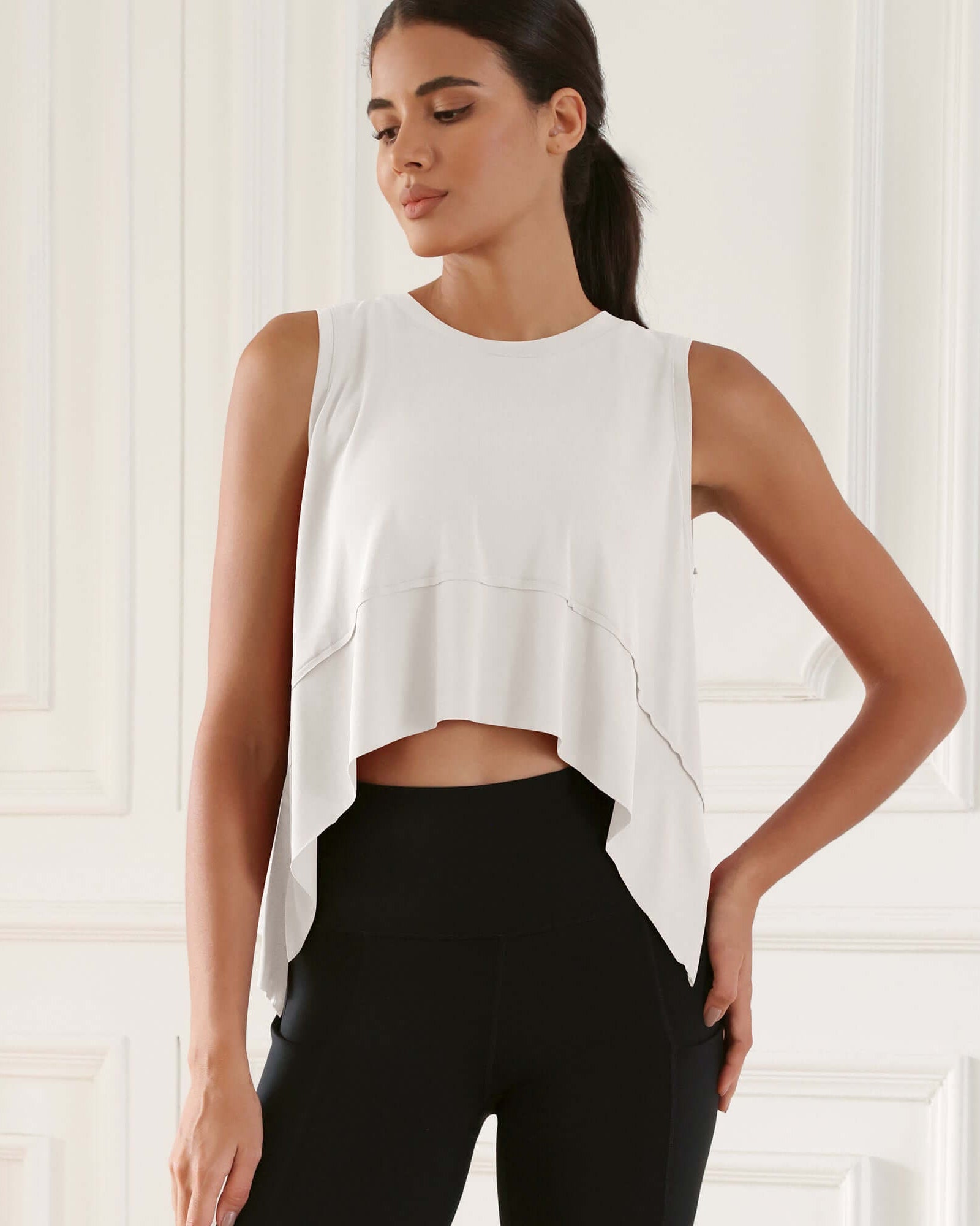 Modal Soft Sleeveless Cropped Yoga Tank(Crop) - ododos