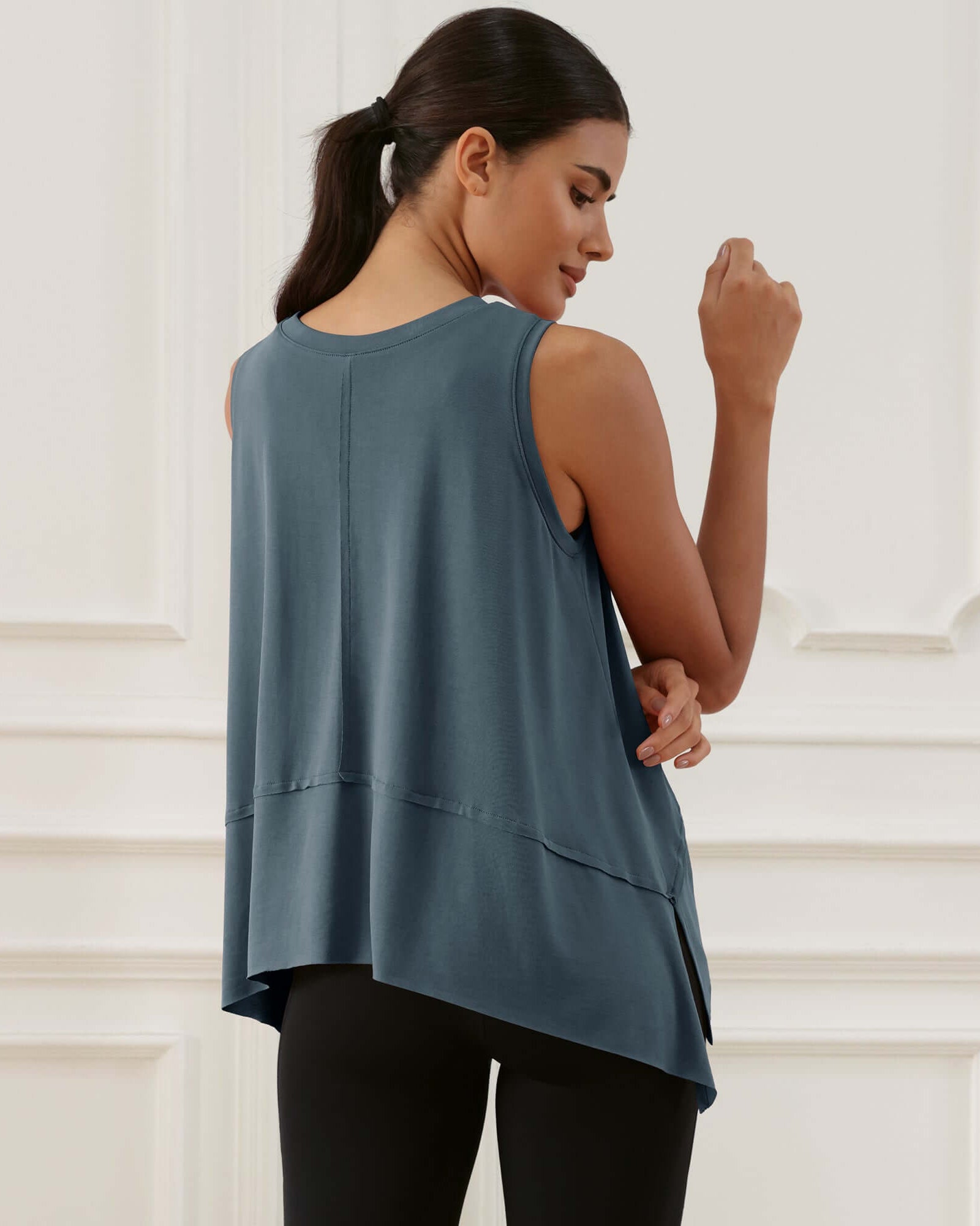 Modal Soft Sleeveless Cropped Yoga Tank (Long) - ododos