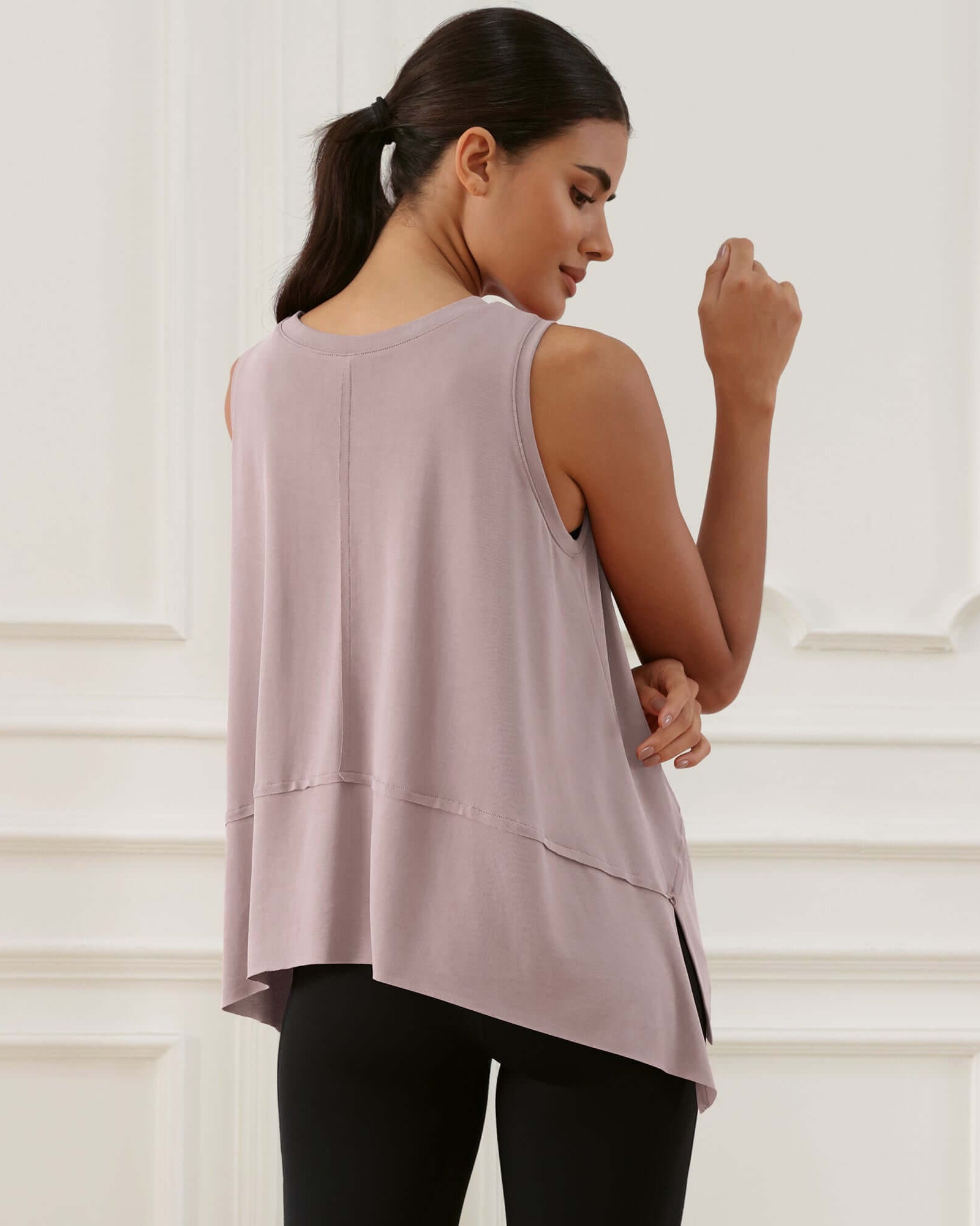 Modal Soft Sleeveless Cropped Yoga Tank (Long) - ododos