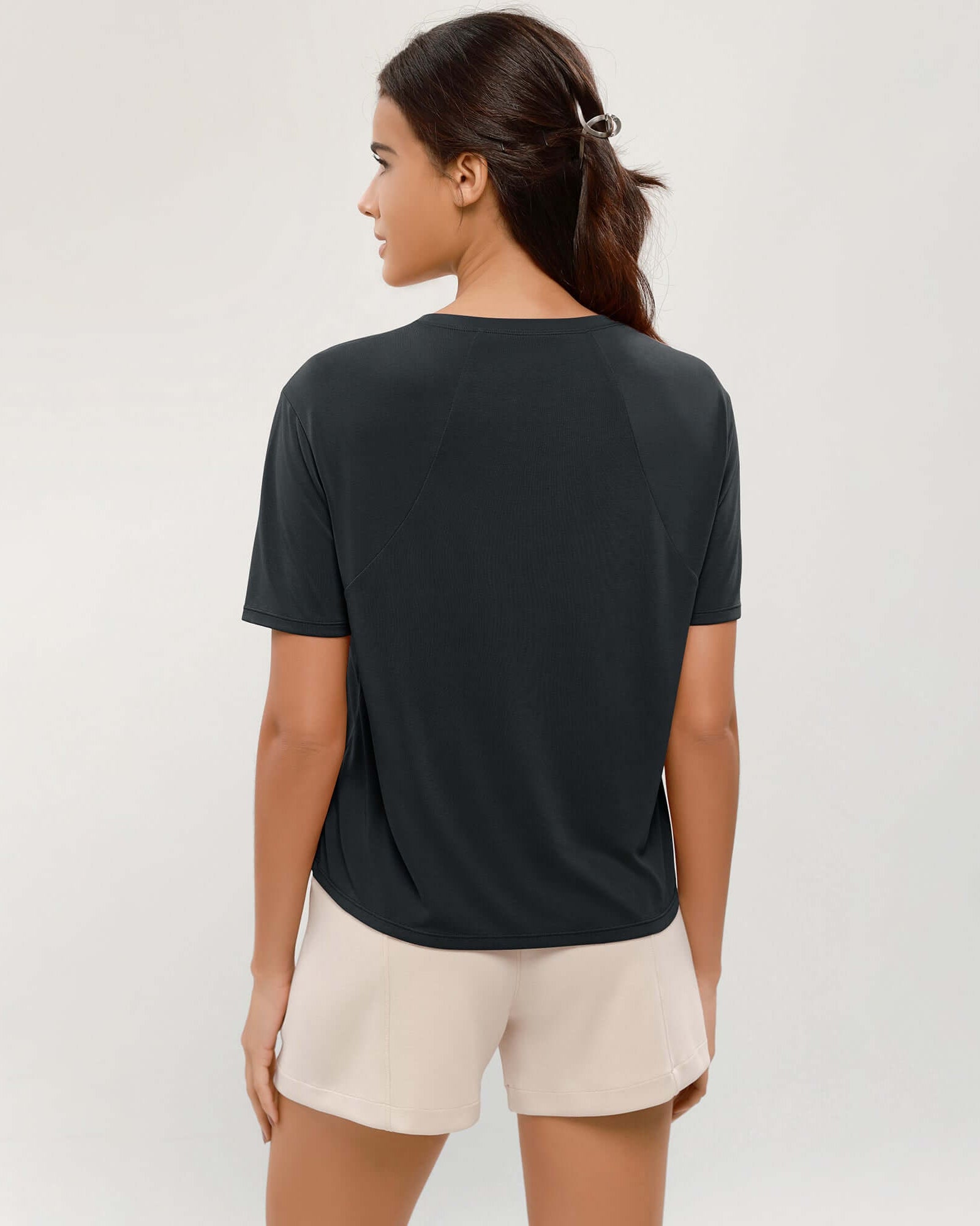 Modal Soft Crew Neck Short Sleeve Shirts - ododos