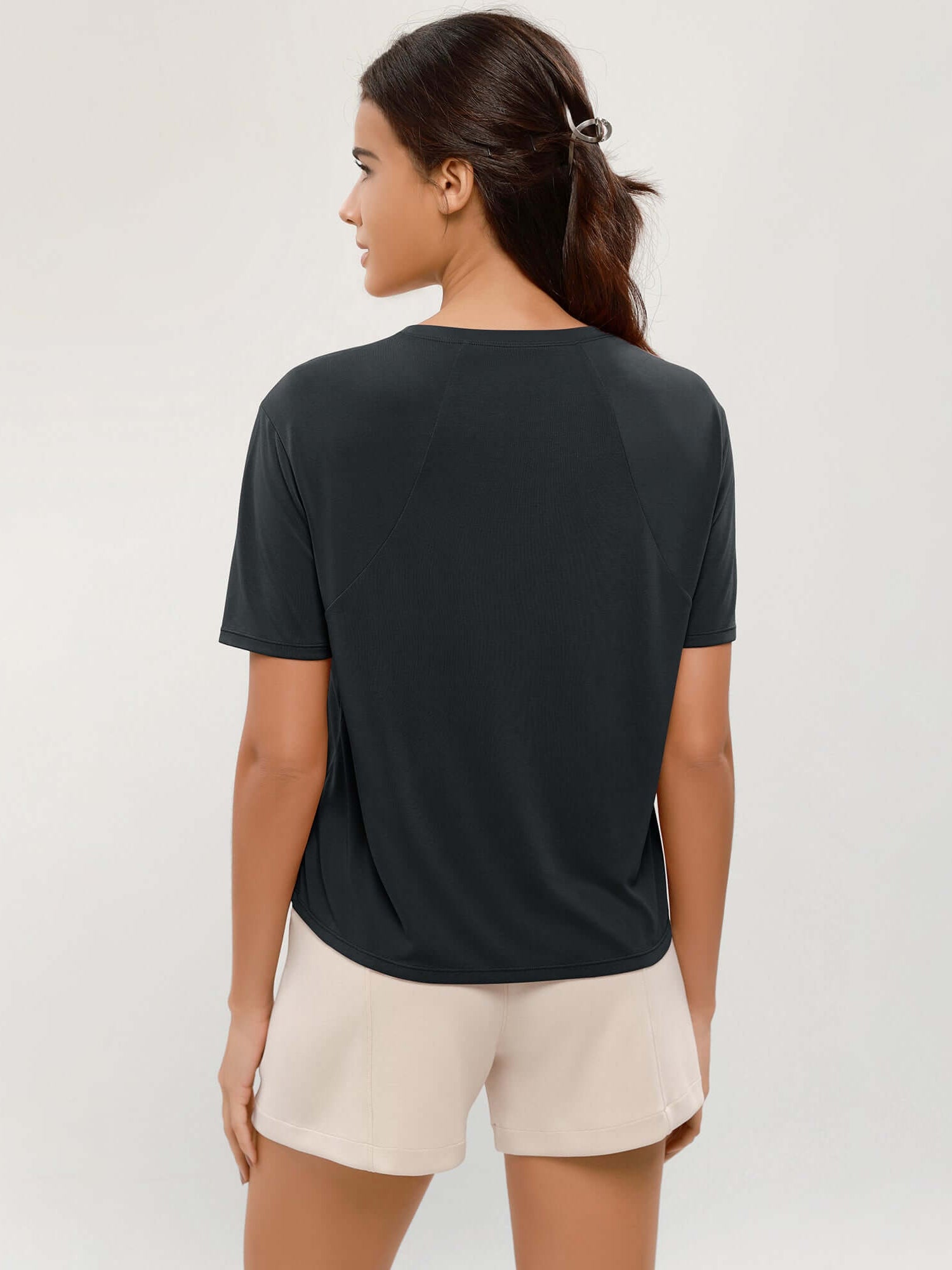 Modal Soft Crew Neck Short Sleeve Shirts - ododos